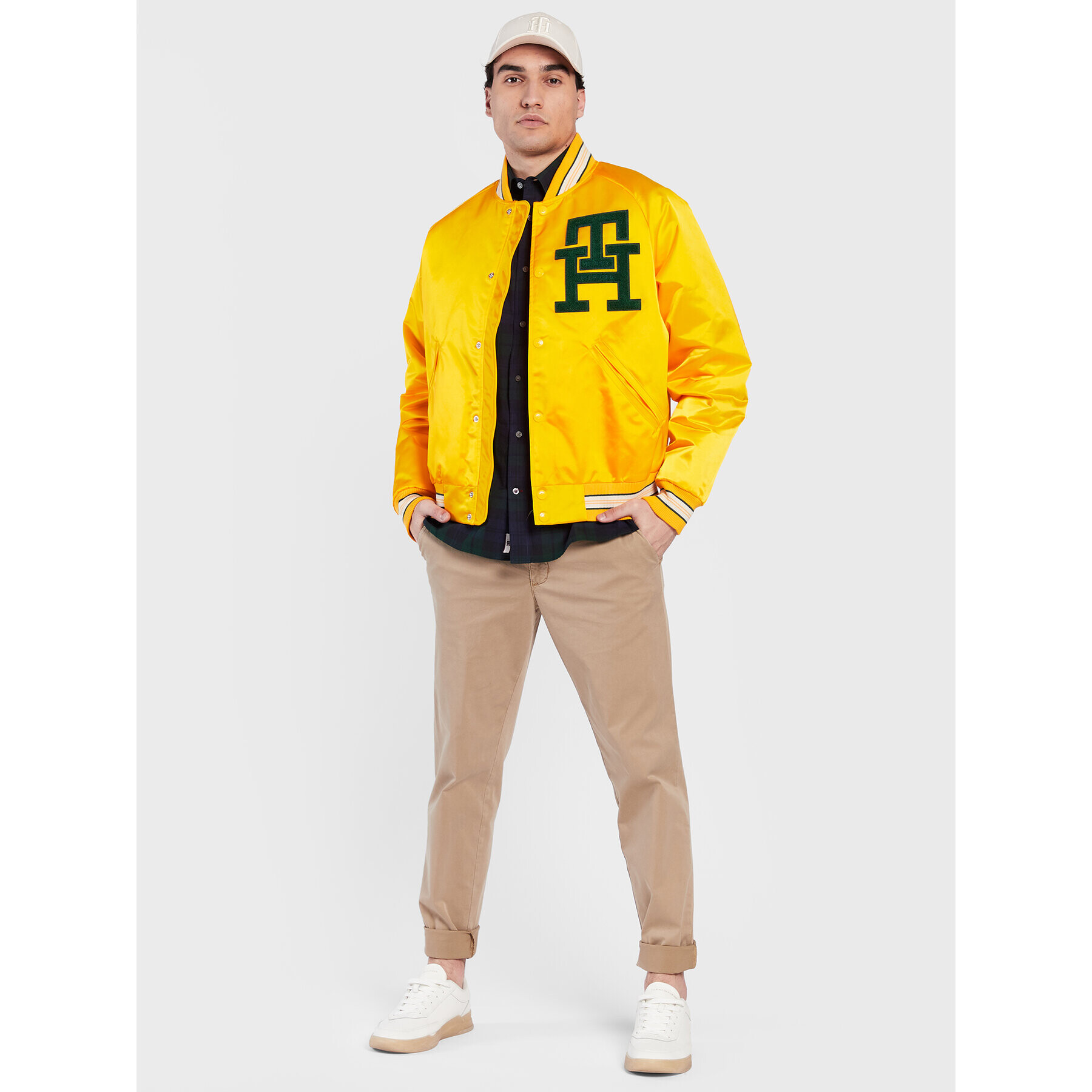 Tommy Hilfiger Яке бомбър Varsity MW0MW29017 Жълт Regular Fit - Pepit.bg