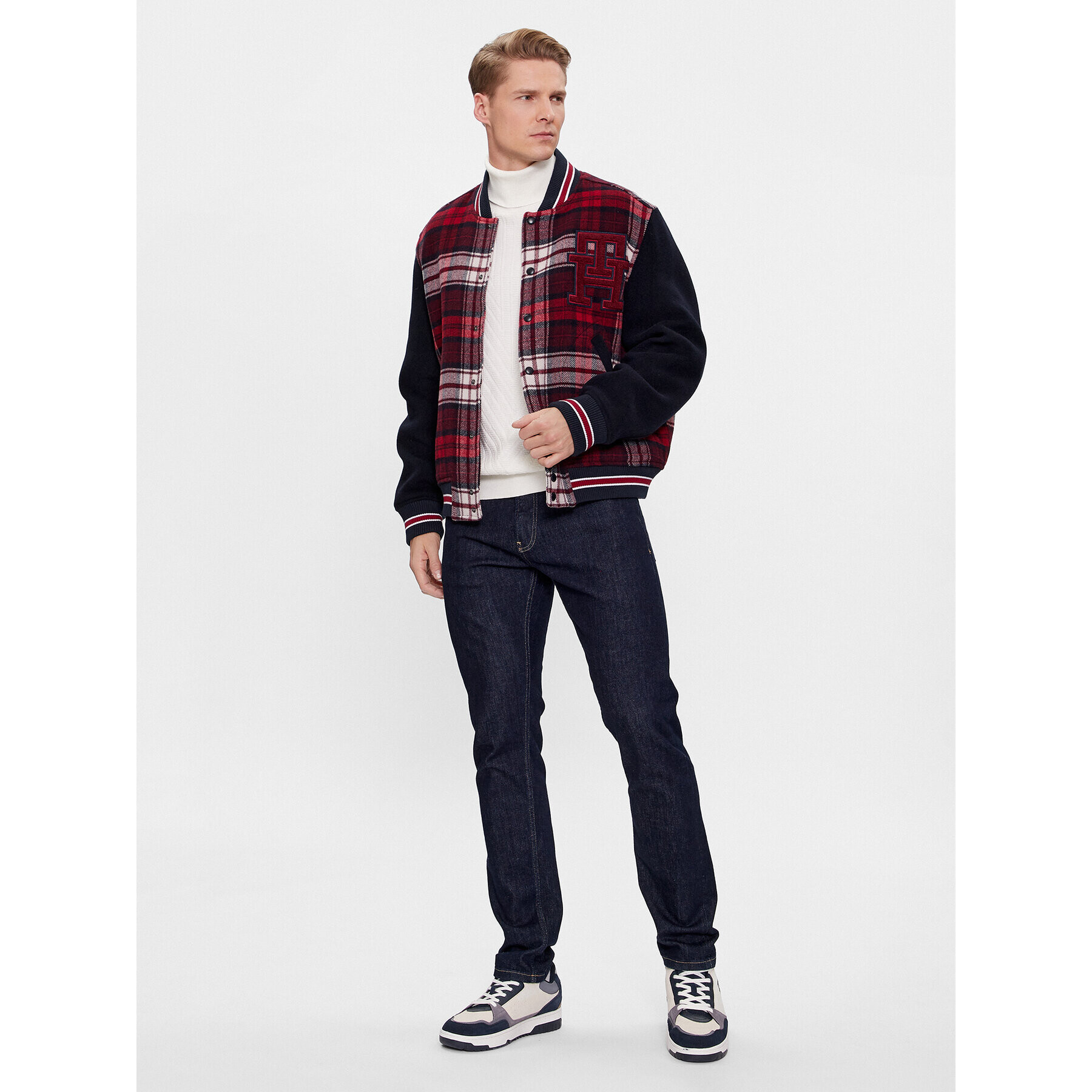 Tommy Hilfiger Яке бомбър Varsity MW0MW34023 Червен Regular Fit - Pepit.bg