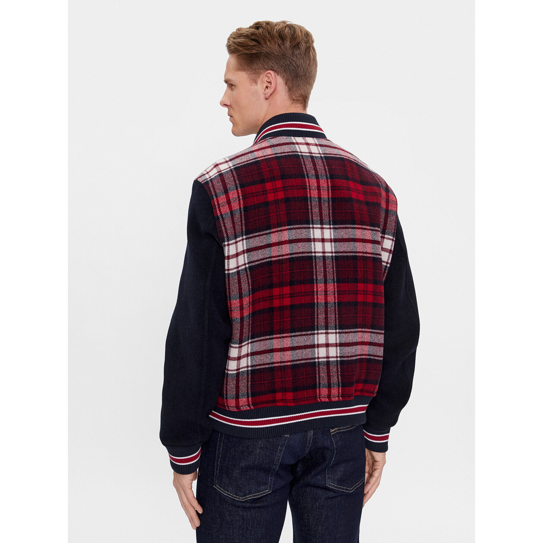 Tommy Hilfiger Яке бомбър Varsity MW0MW34023 Червен Regular Fit - Pepit.bg