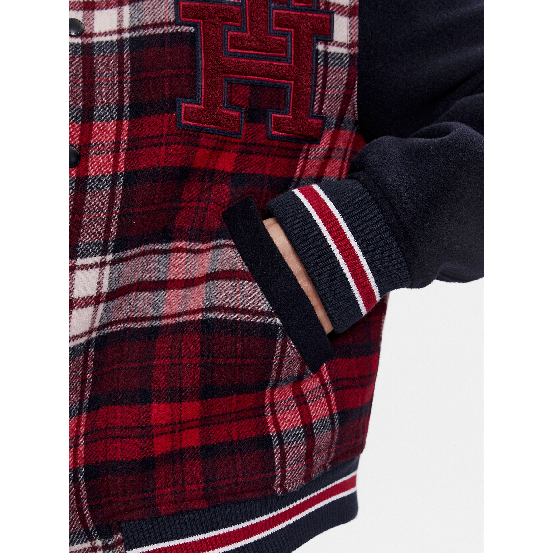 Tommy Hilfiger Яке бомбър Varsity MW0MW34023 Червен Regular Fit - Pepit.bg