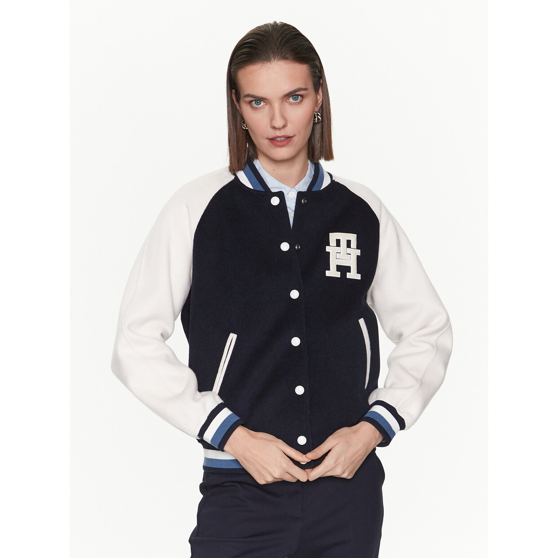 Tommy Hilfiger Яке бомбър Varsity WW0WW38112 Тъмносин Regular Fit - Pepit.bg