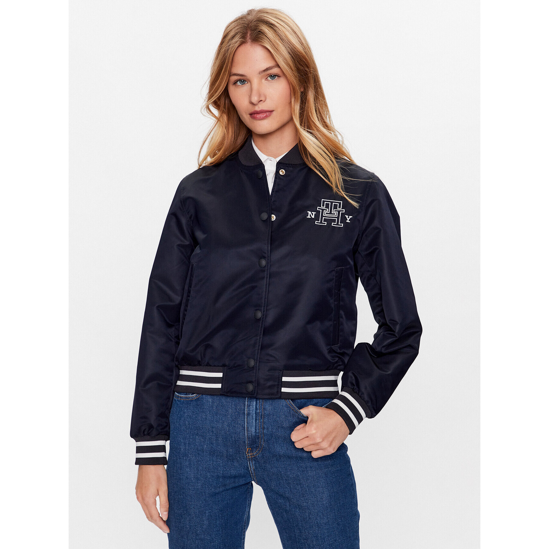 Tommy Hilfiger Яке бомбър Varsity WW0WW38935 Тъмносин Regular Fit - Pepit.bg