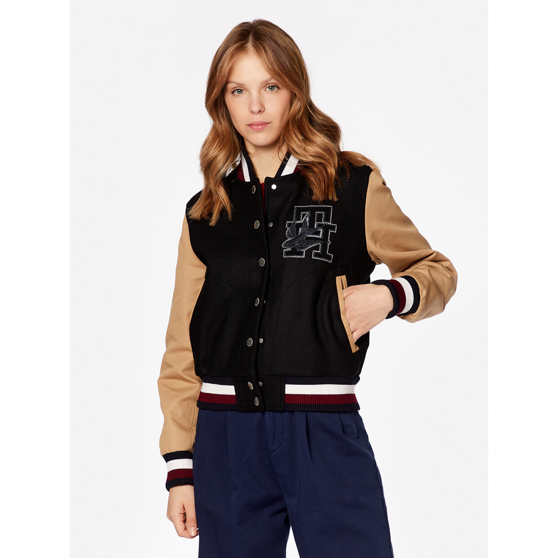 Tommy Hilfiger Яке бомбър Varsity WW0WW38981 Черен Regular Fit - Pepit.bg