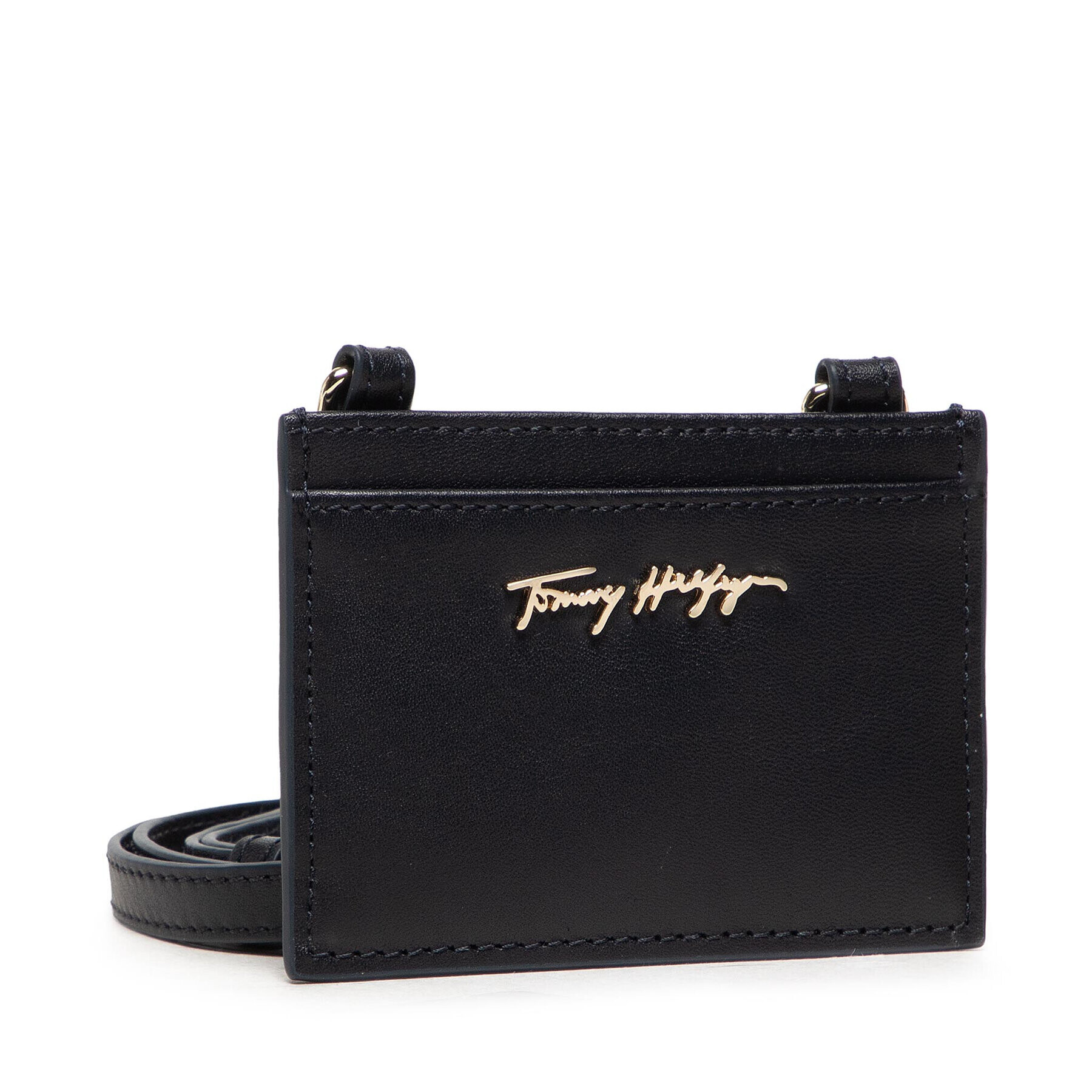 Tommy Hilfiger Калъф за кредитни карти Essential Leather Cc Holder AW0AW10536 Тъмносин - Pepit.bg