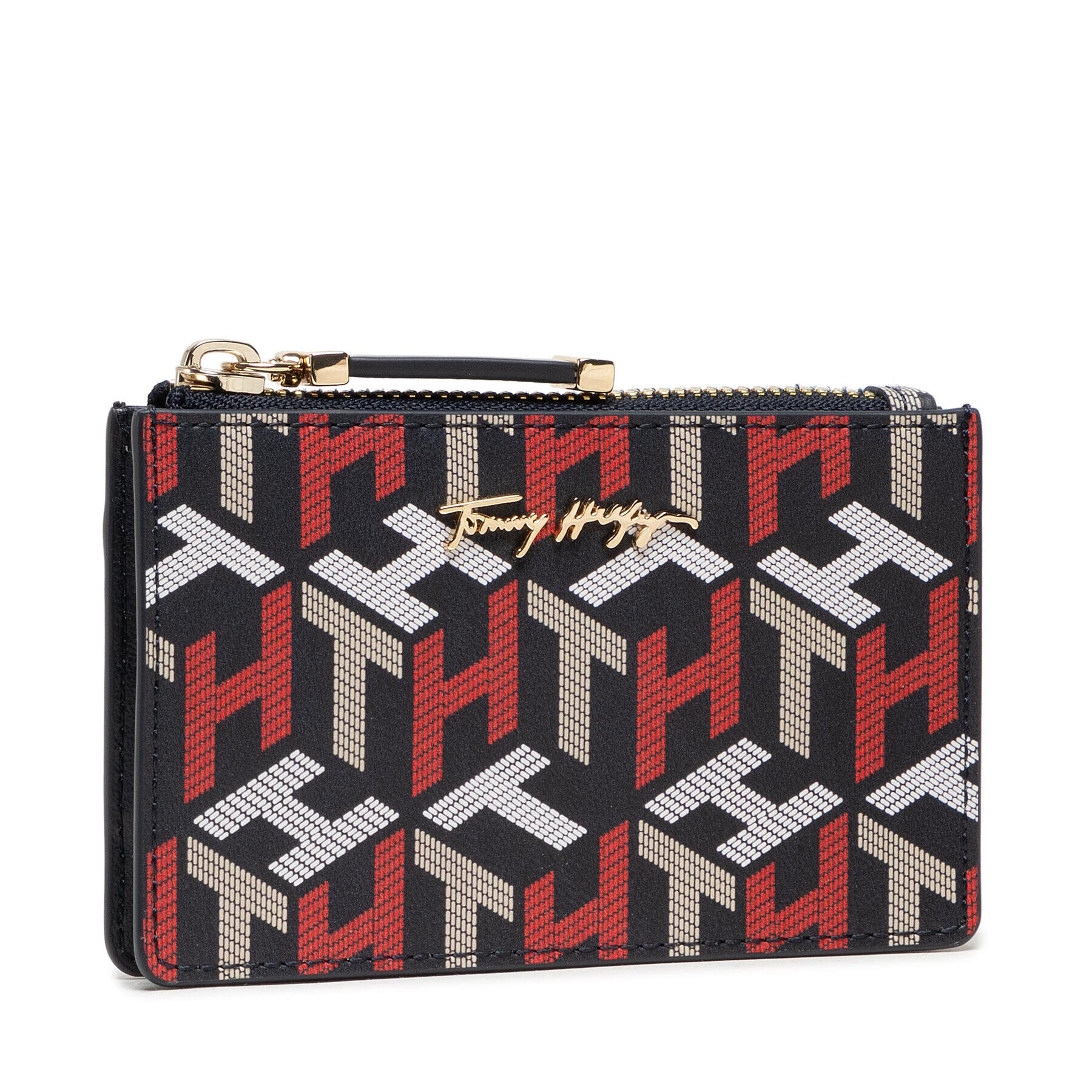 Tommy Hilfiger Калъф за кредитни карти Iconic Tommy Cc Holder Corp Mono AW0AW10275 Тъмносин - Pepit.bg