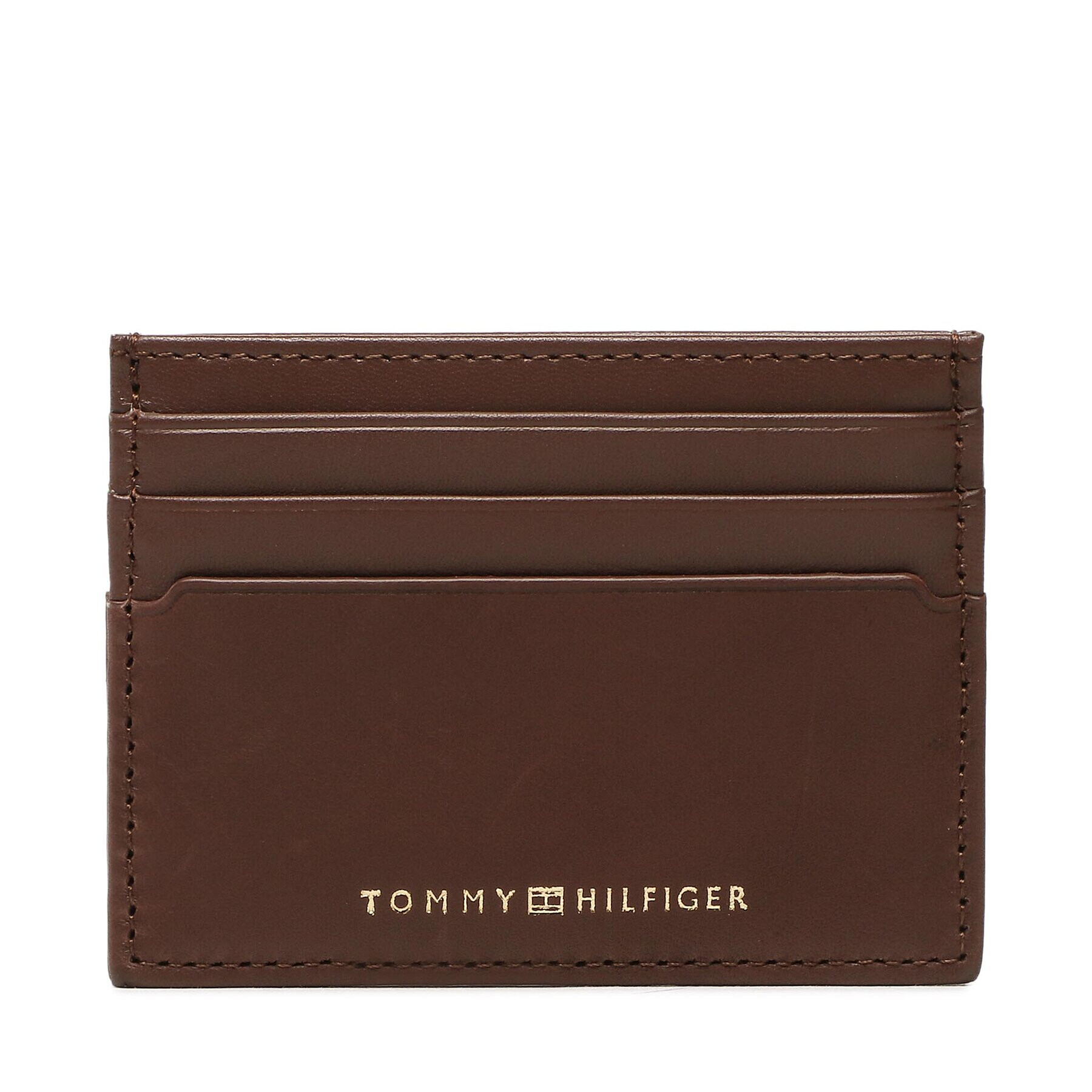 Tommy Hilfiger Калъф за кредитни карти Th Premium Leather Cc Holder AM0AM10987 Кафяв - Pepit.bg