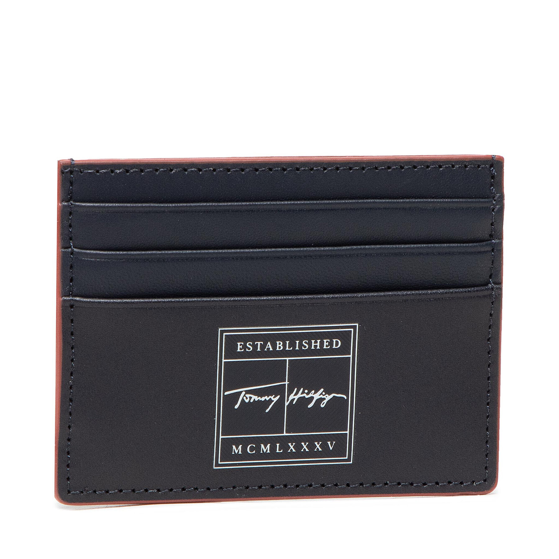 Tommy Hilfiger Калъф за кредитни карти Th Signature Cc Holder AM0AM08598 Тъмносин - Pepit.bg