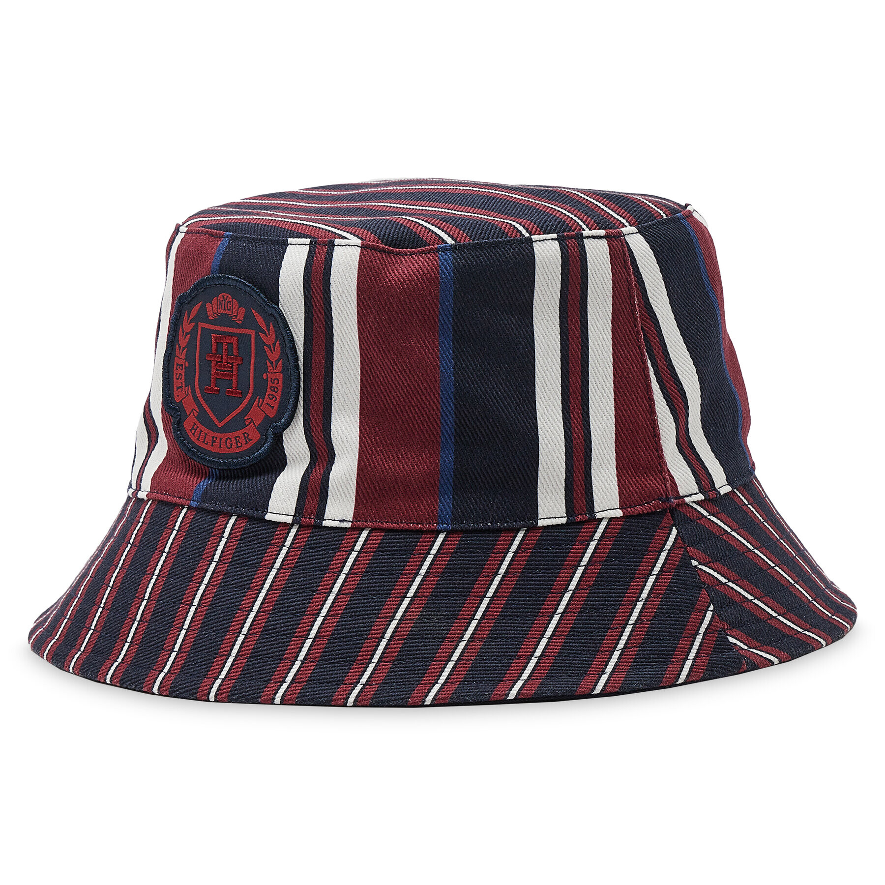 Tommy Hilfiger Капела Th Modern Rev Bucket Striped AM0AM10534 Тъмносин - Pepit.bg