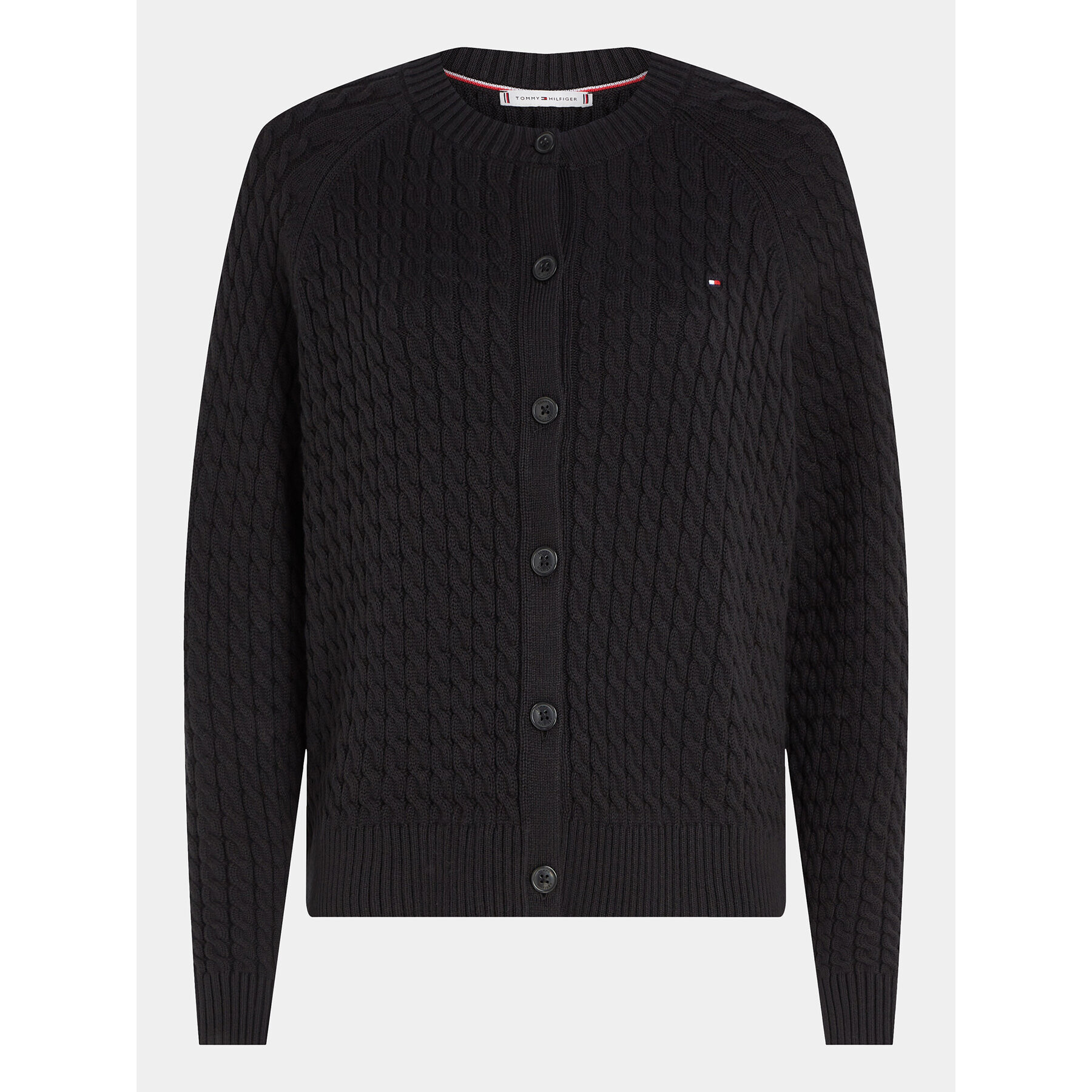 Tommy Hilfiger Кардиган Co Mini WW0WW40265 Черен Regular Fit - Pepit.bg
