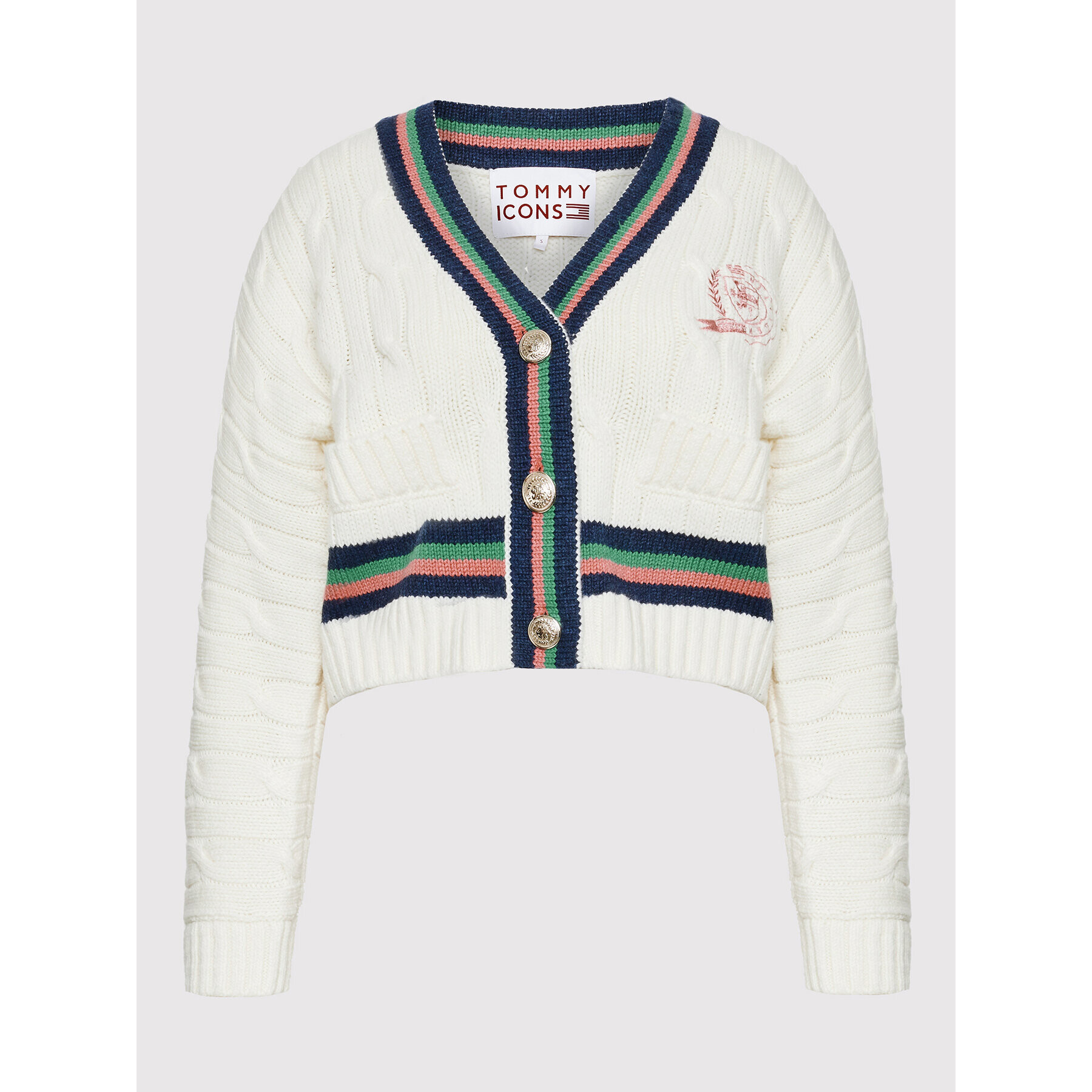 Tommy Hilfiger Кардиган ICONS WW0WW35478 Бежов Relaxed Fit - Pepit.bg