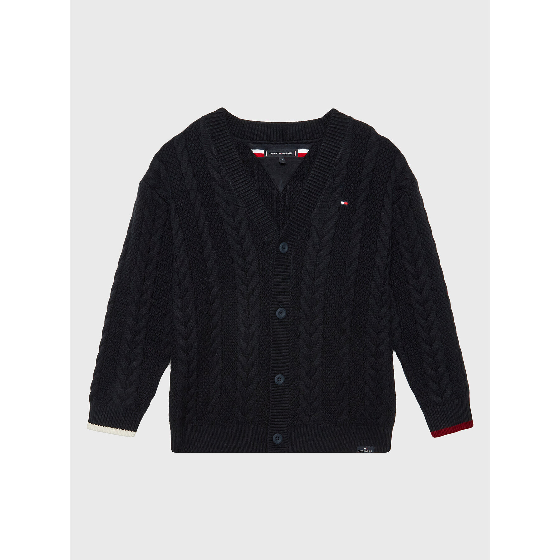 Tommy Hilfiger Кардиган KB0KB07829 D Тъмносин Regular Fit - Pepit.bg
