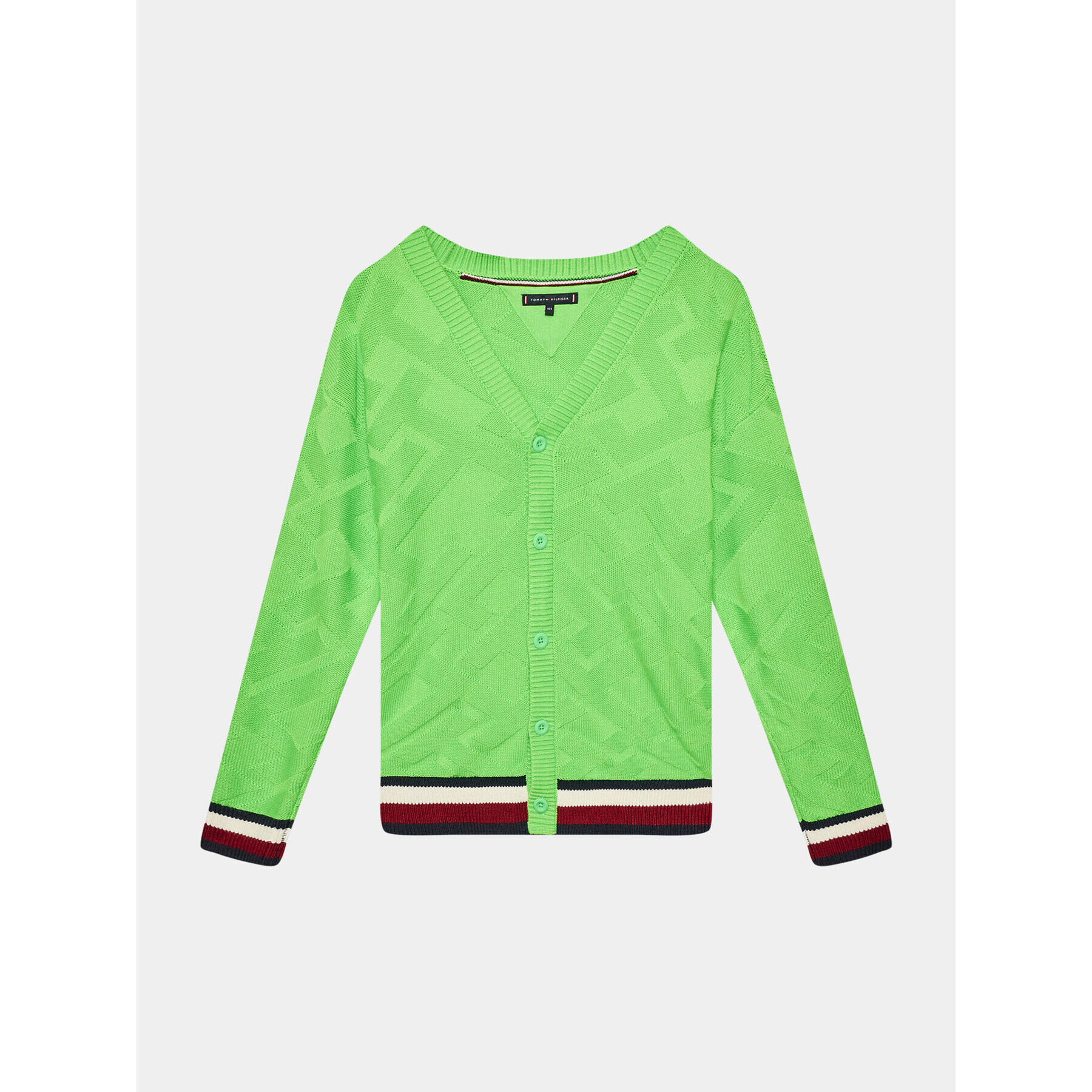 Tommy Hilfiger Кардиган KB0KB08220 D Зелен Regular Fit - Pepit.bg