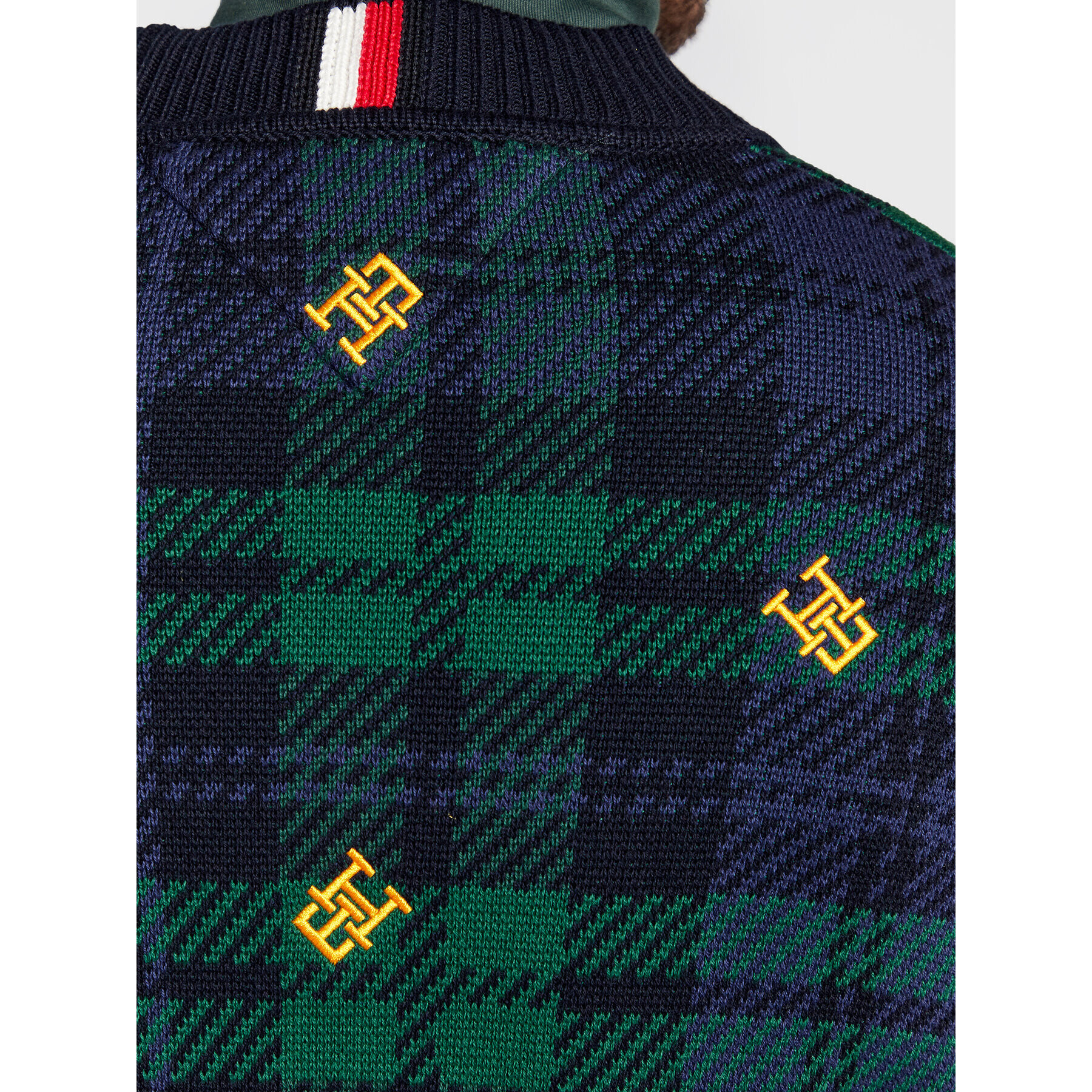 Tommy Hilfiger Кардиган Monogram MW0MW29037 Тъмносин Regular Fit - Pepit.bg