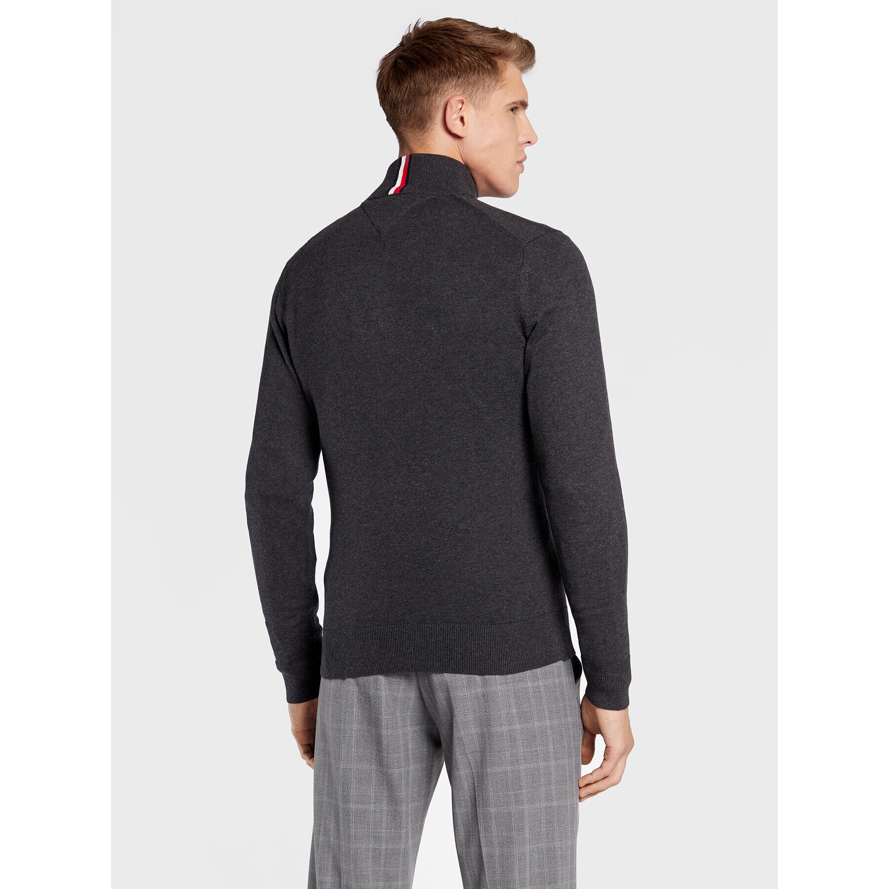 Tommy Hilfiger Кардиган MW0MW28050 Сив Regular Fit - Pepit.bg