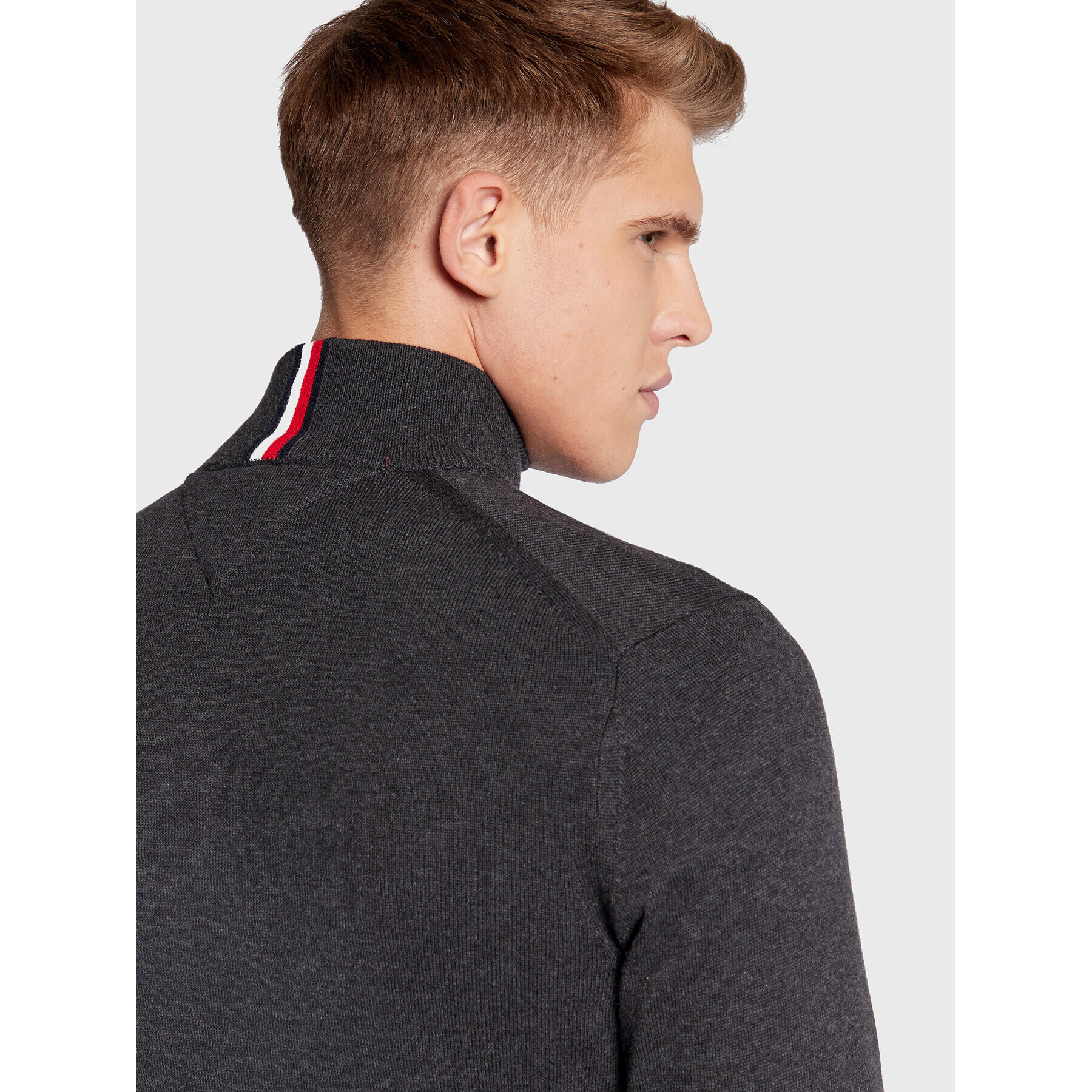Tommy Hilfiger Кардиган MW0MW28050 Сив Regular Fit - Pepit.bg