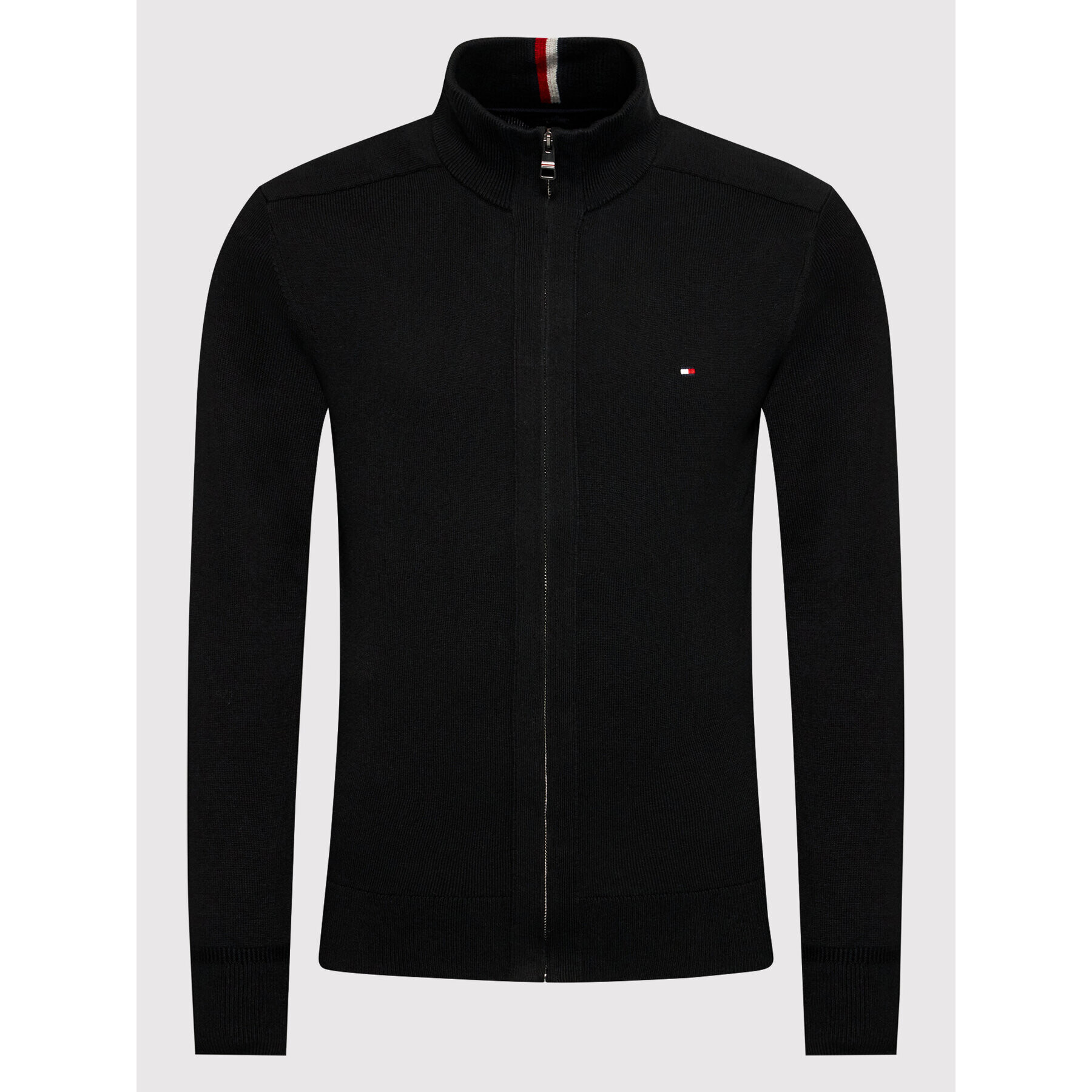 Tommy Hilfiger Кардиган Pima MW0MW11675 Черен Slim Fit - Pepit.bg