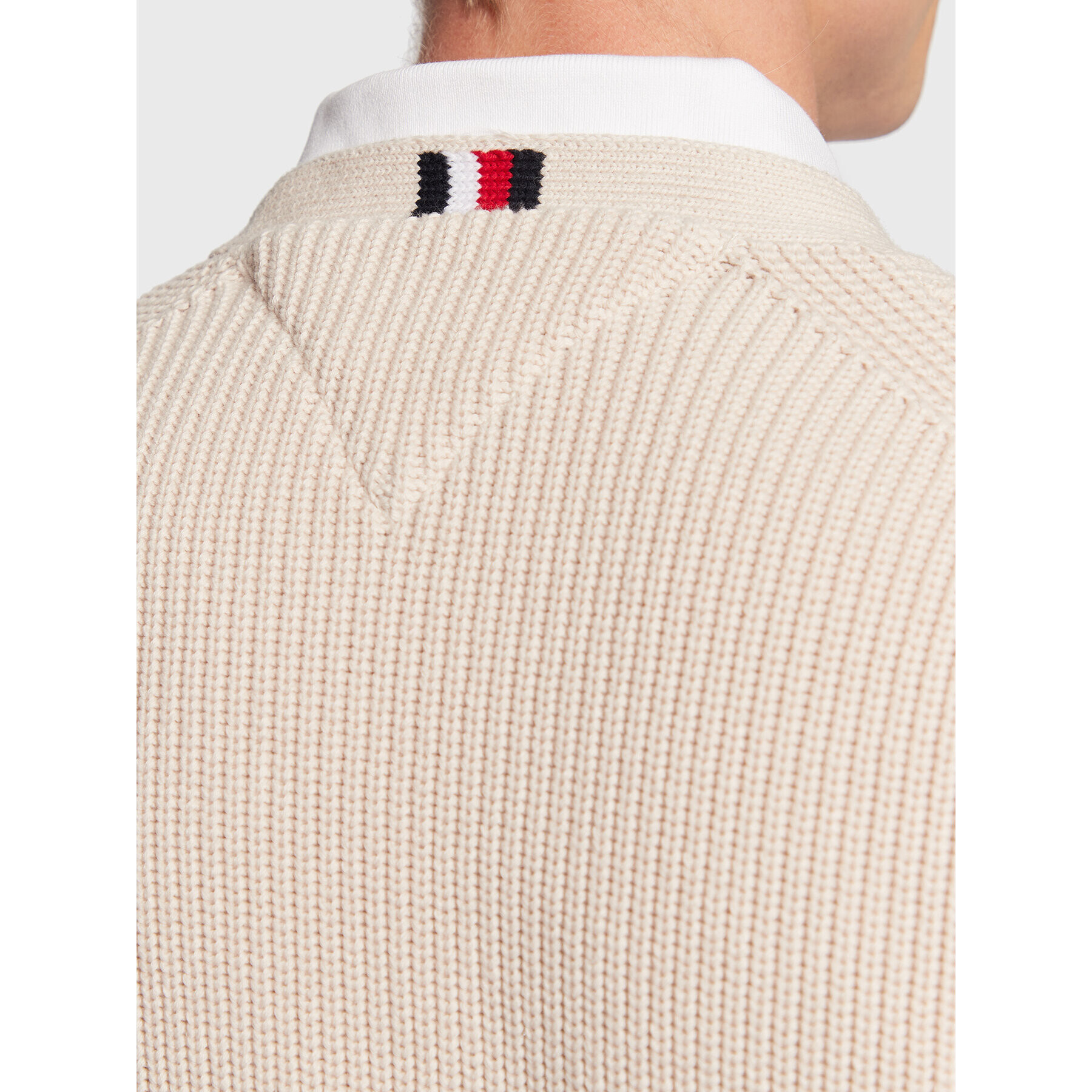 Tommy Hilfiger Кардиган Rib Structure MW0MW29029 Бежов Relaxed Fit - Pepit.bg