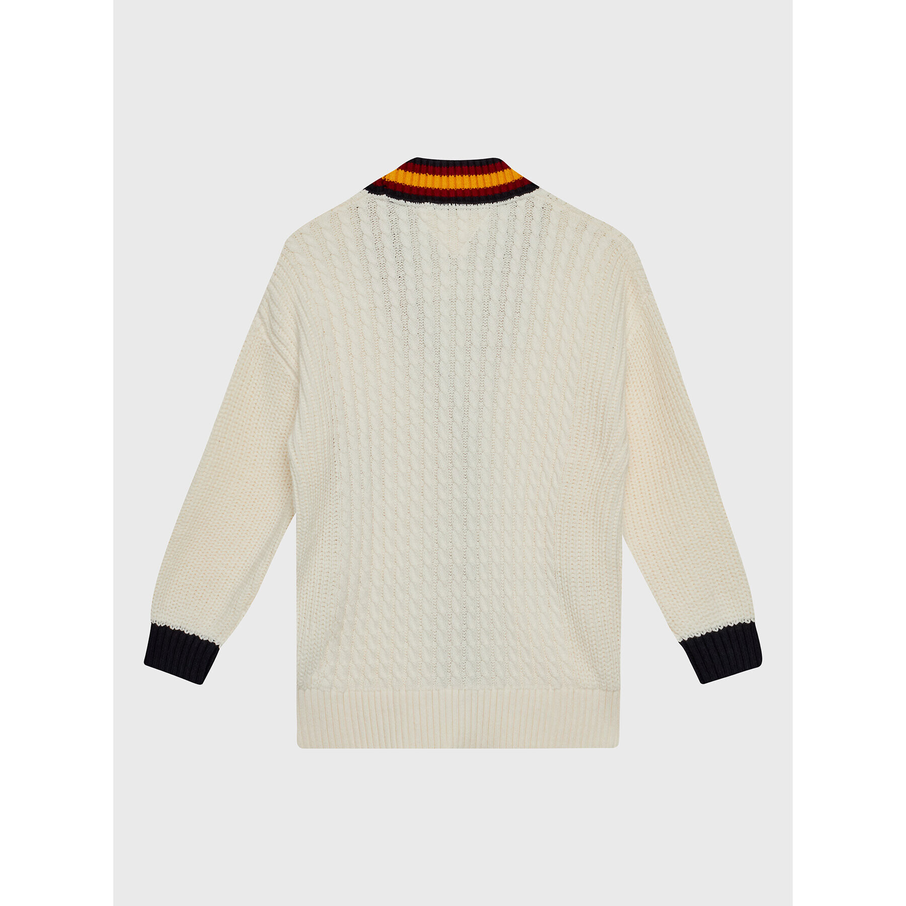 Tommy Hilfiger Кардиган vARSITY mONOGRAM KG0KG07076 D Бял Regular Fit - Pepit.bg