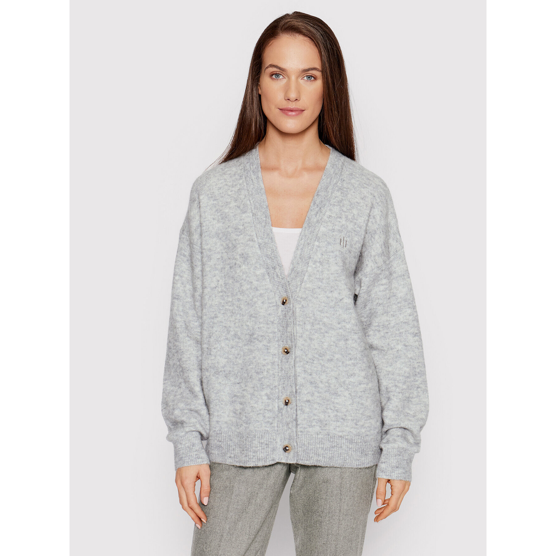 Tommy Hilfiger Кардиган WW0WW32490 Сив Relaxed Fit - Pepit.bg