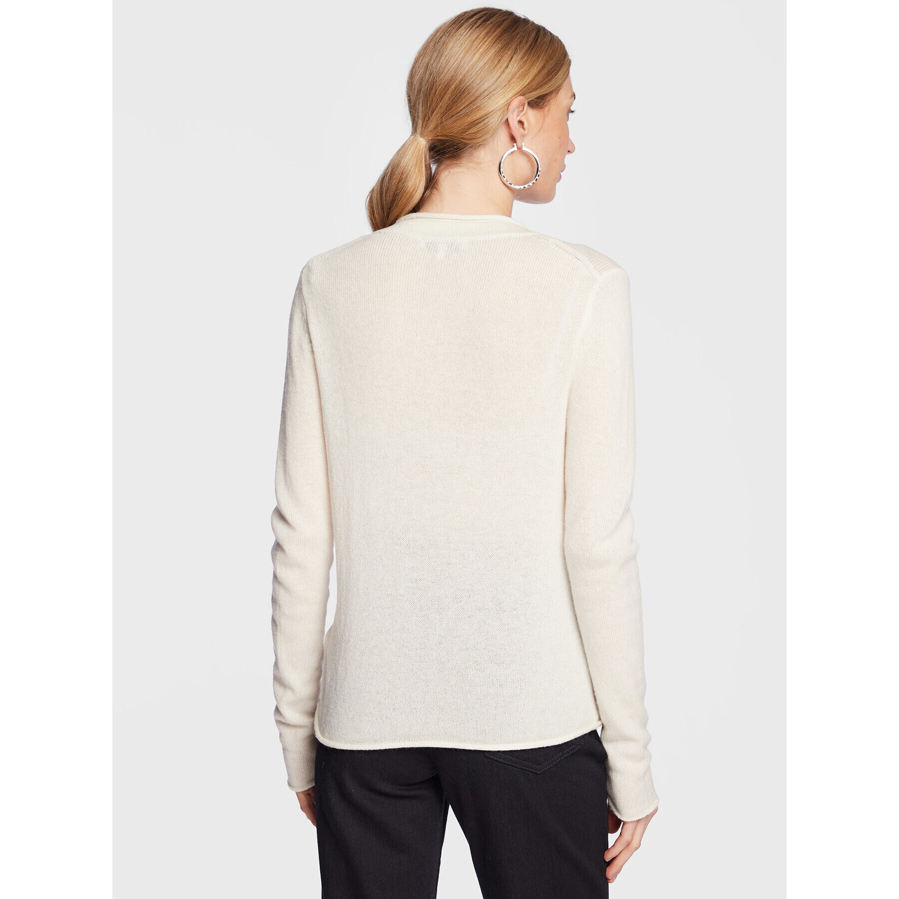 Tommy Hilfiger Кардиган WW0WW37015 Екрю Regular Fit - Pepit.bg