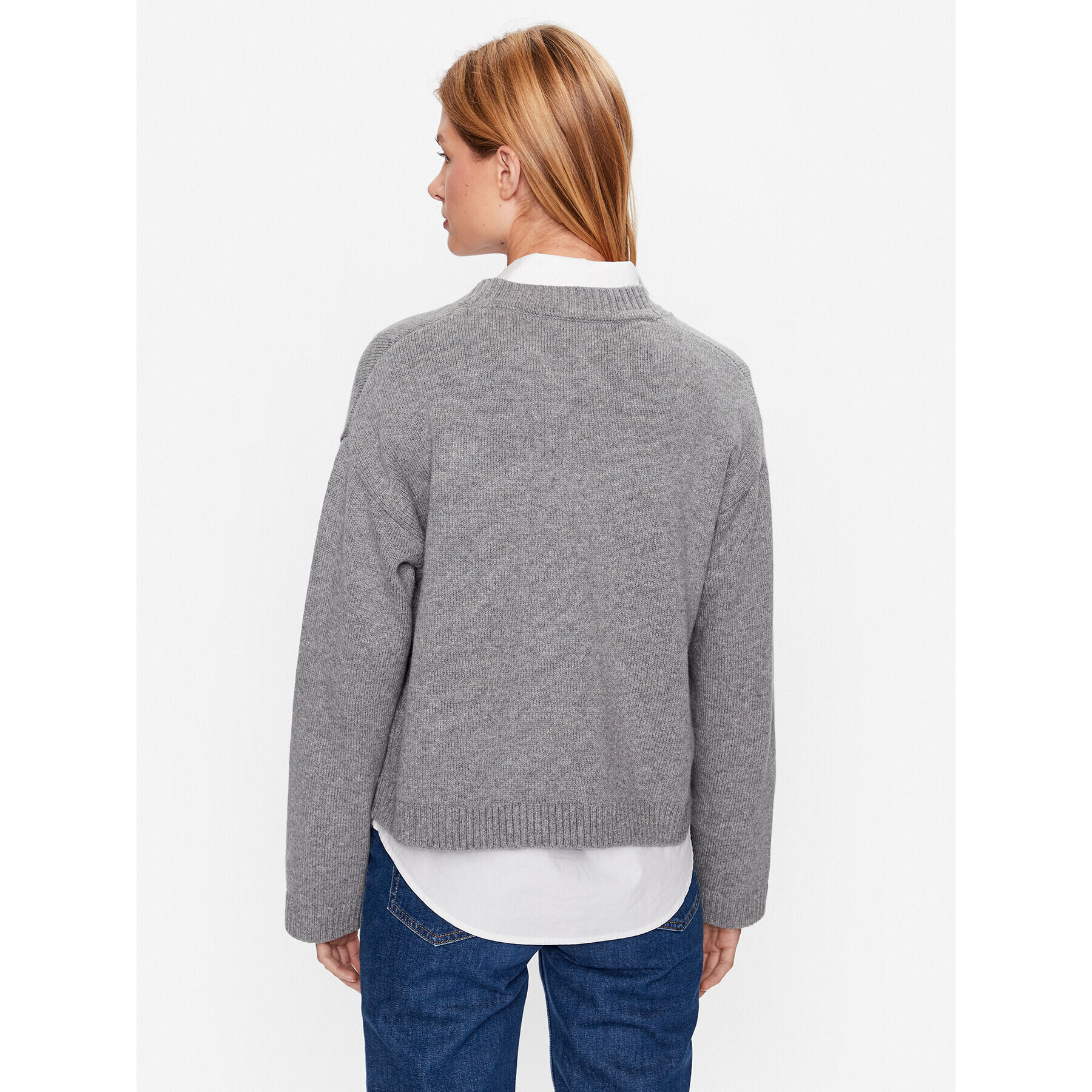 Tommy Hilfiger Кардиган WW0WW39015 Сив Relaxed Fit - Pepit.bg