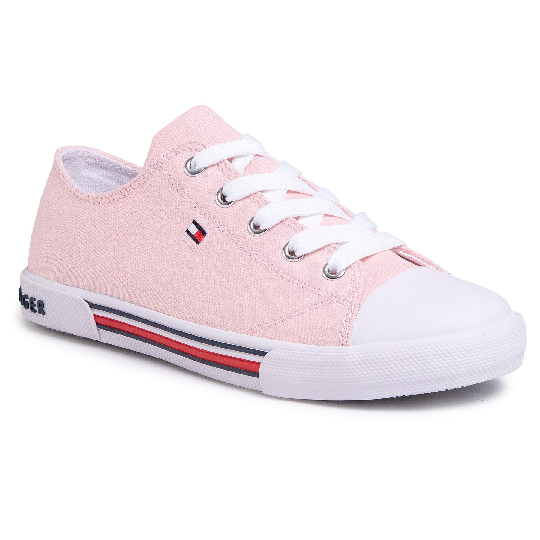 Tommy Hilfiger Кецове Low Cut Lace-Up Sneaker T3A4-30605-0890 S Розов - Pepit.bg