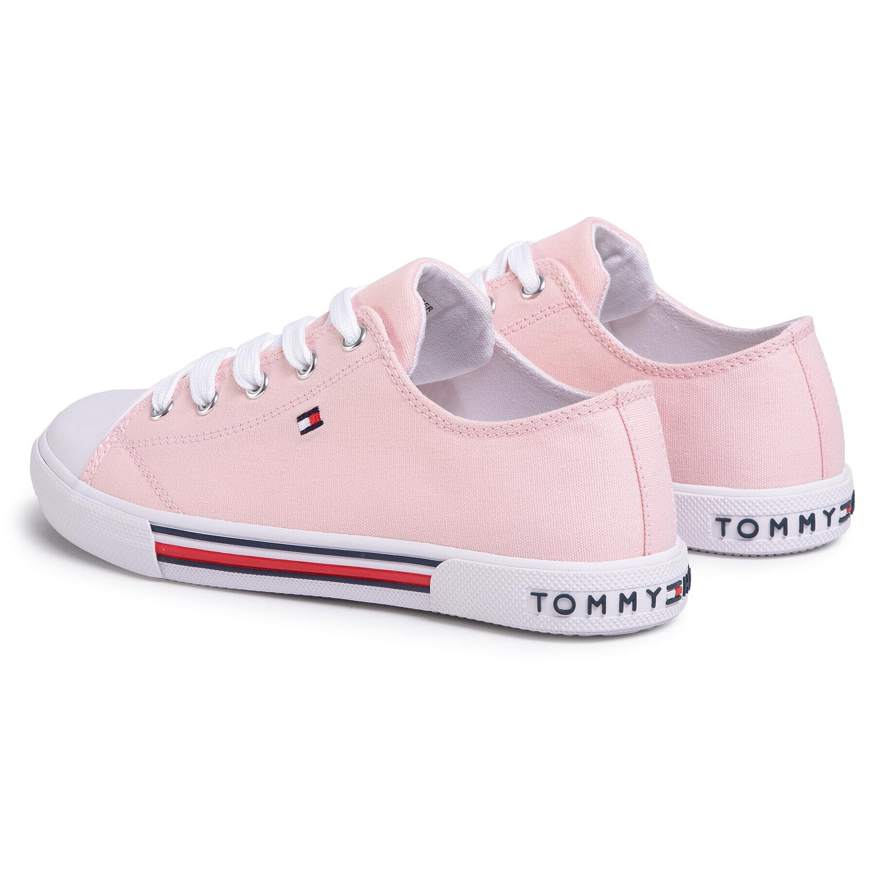 Tommy Hilfiger Кецове Low Cut Lace-Up Sneaker T3A4-30605-0890 S Розов - Pepit.bg