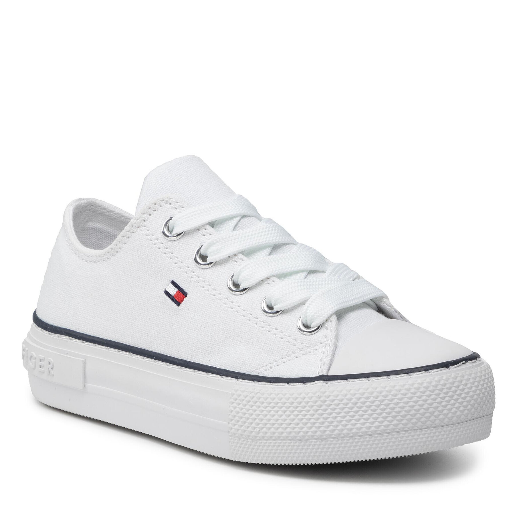 Tommy Hilfiger Кецове Low Cut Lace-Up Sneaker T3A4-32118-0890100 M Бял - Pepit.bg