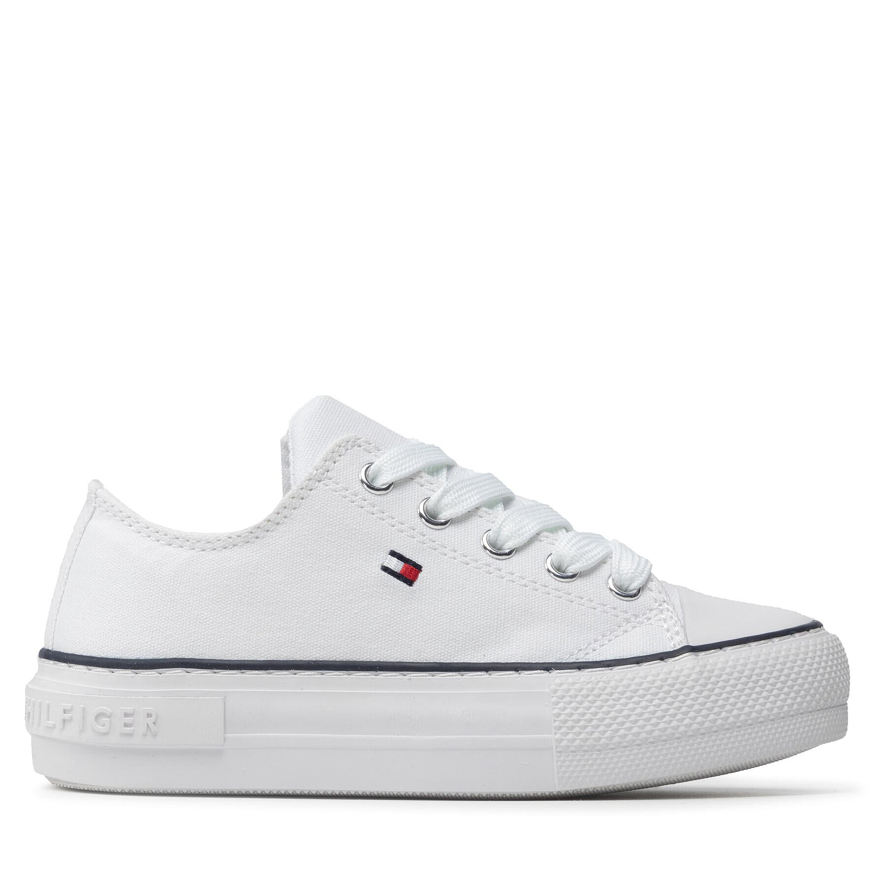 Tommy Hilfiger Кецове Low Cut Lace-Up Sneaker T3A4-32118-0890100 M Бял - Pepit.bg