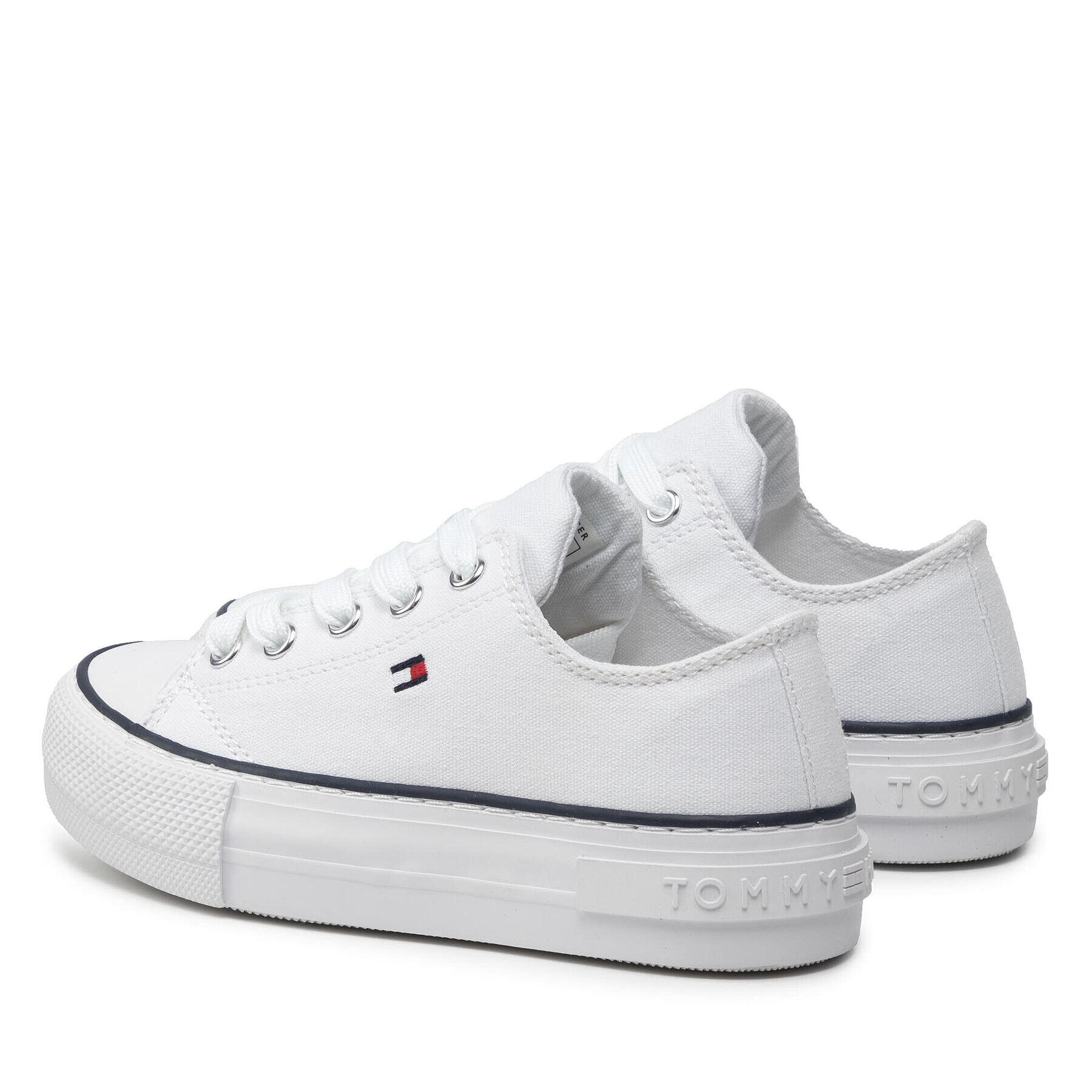 Tommy Hilfiger Кецове Low Cut Lace-Up Sneaker T3A4-32118-0890100 M Бял - Pepit.bg