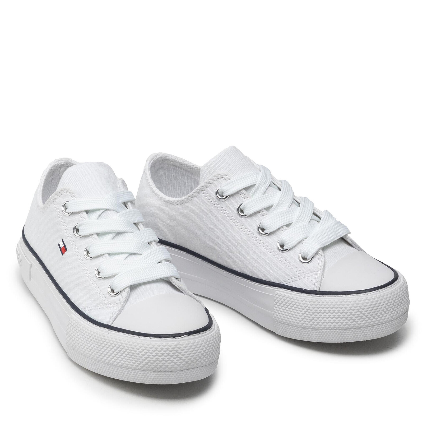 Tommy Hilfiger Кецове Low Cut Lace-Up Sneaker T3A4-32118-0890100 M Бял - Pepit.bg