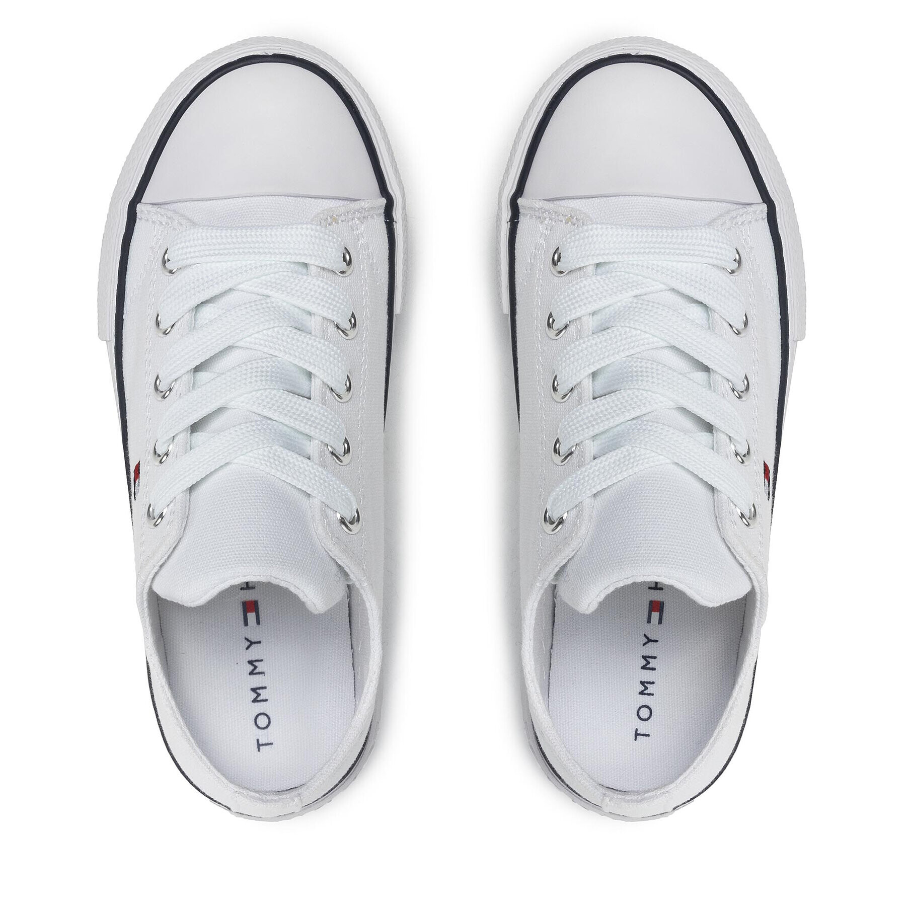 Tommy Hilfiger Кецове Low Cut Lace-Up Sneaker T3A4-32118-0890100 M Бял - Pepit.bg