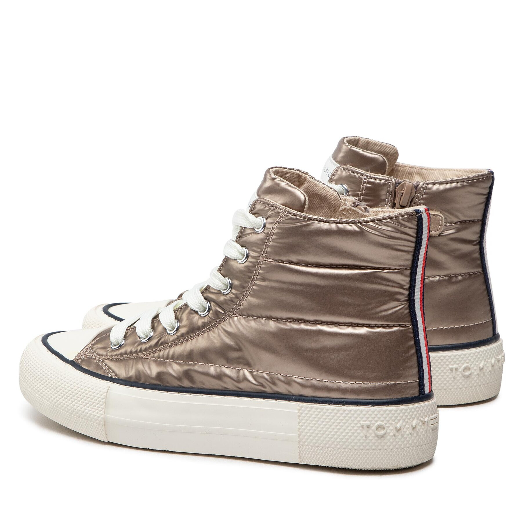 Tommy Hilfiger Кецове High Top Lace-Up Sneaker T3A9-32290-1437 S Златист - Pepit.bg