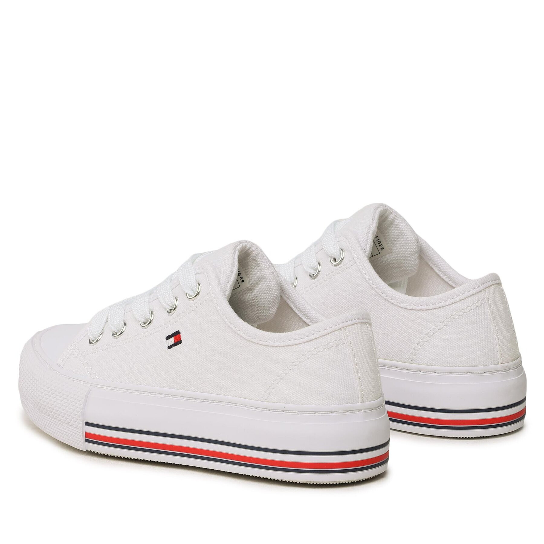 Tommy Hilfiger Кецове Low Cut Lace-Up Sneaker T3A9-32677-0890 M Бял - Pepit.bg