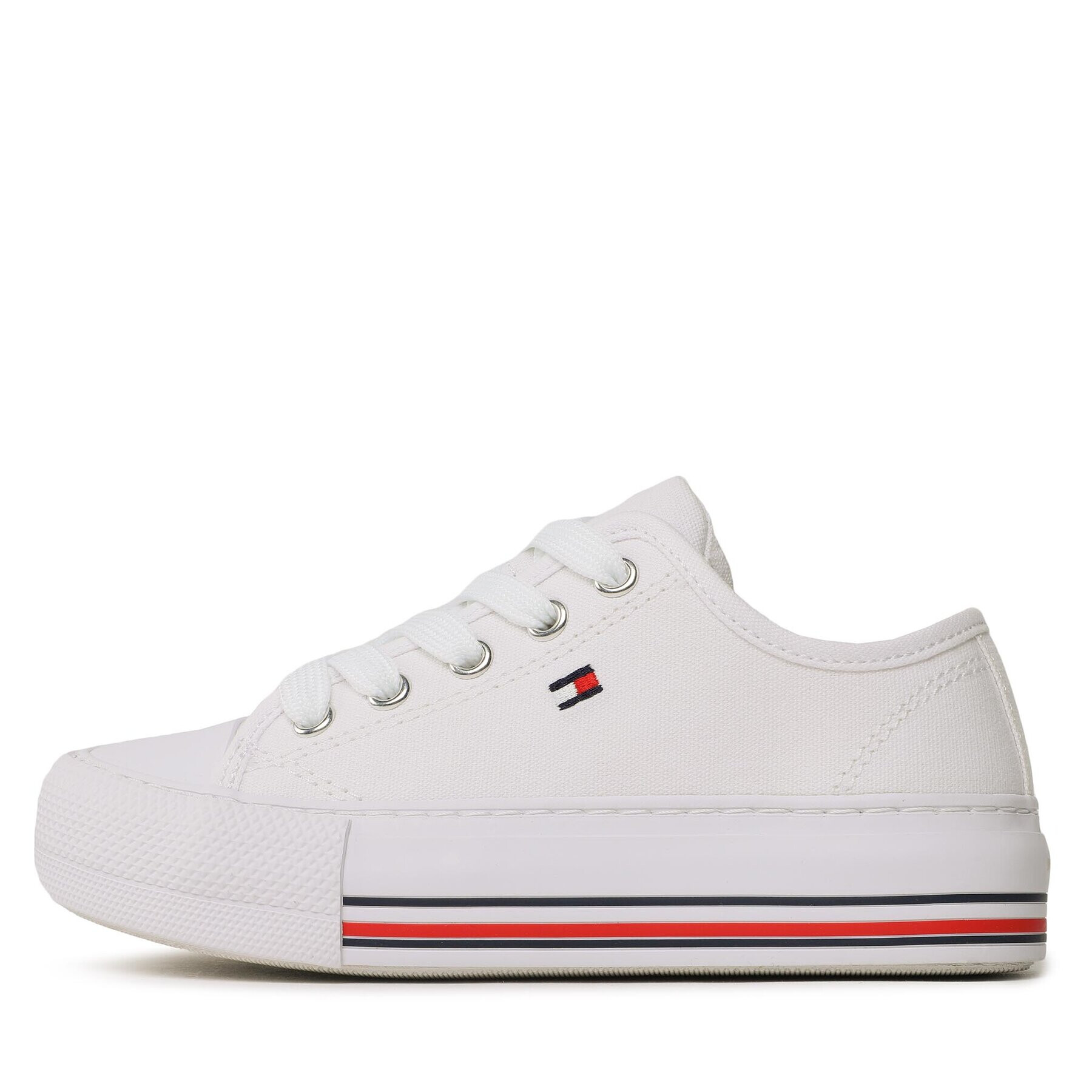 Tommy Hilfiger Кецове Low Cut Lace-Up Sneaker T3A9-32677-0890 M Бял - Pepit.bg