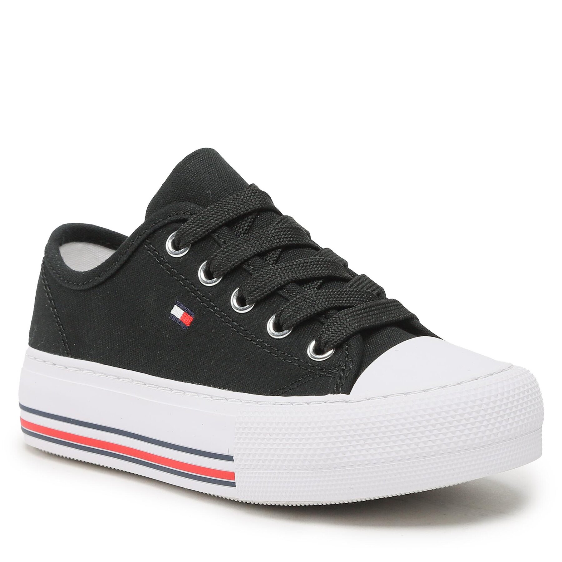 Tommy Hilfiger Кецове Low Cut Lace-Up Sneaker T3A9-32677-0890 M Черен - Pepit.bg