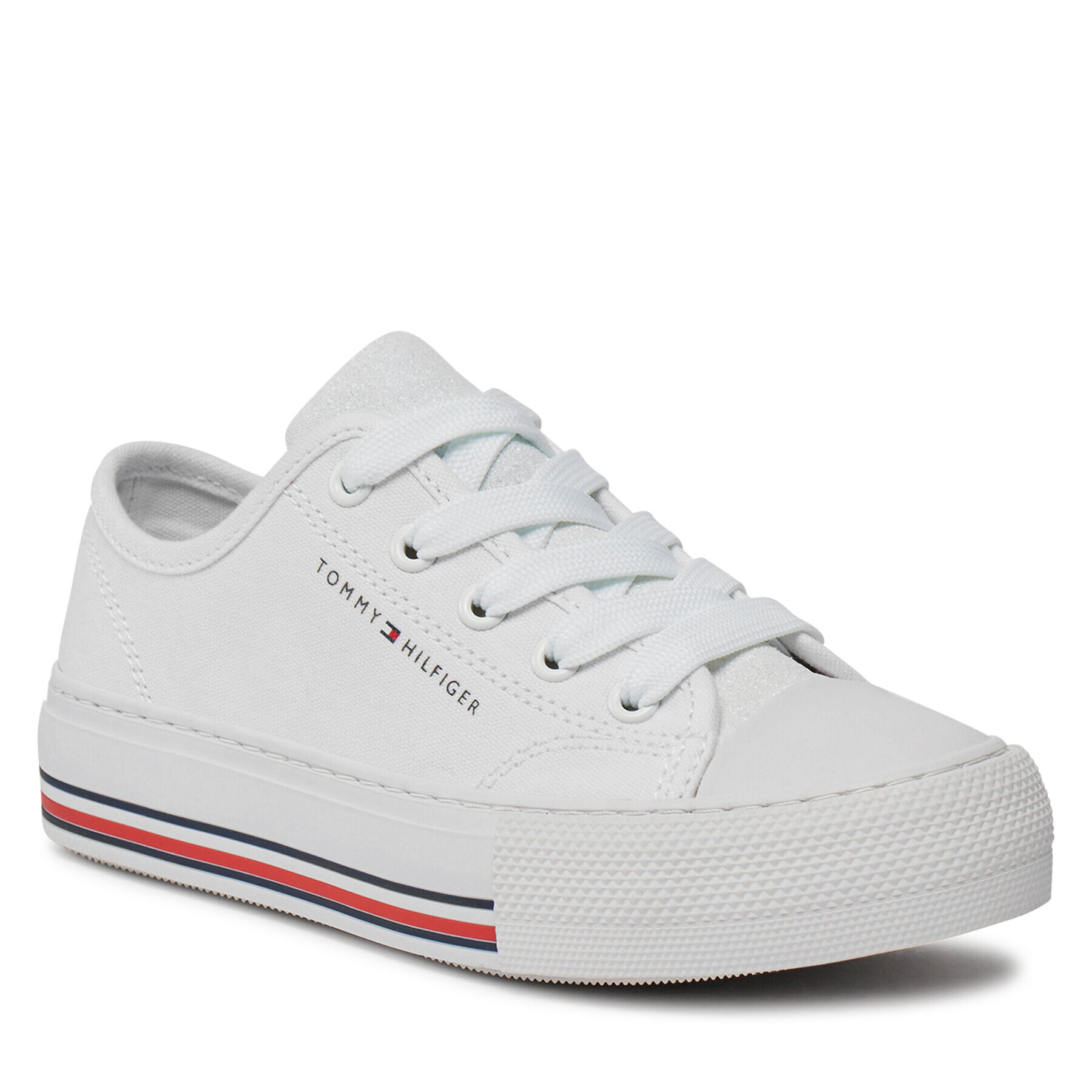 Tommy Hilfiger Кецове Low Cut Lace-Up Sneaker T3A9-33185-1687 M Бял - Pepit.bg