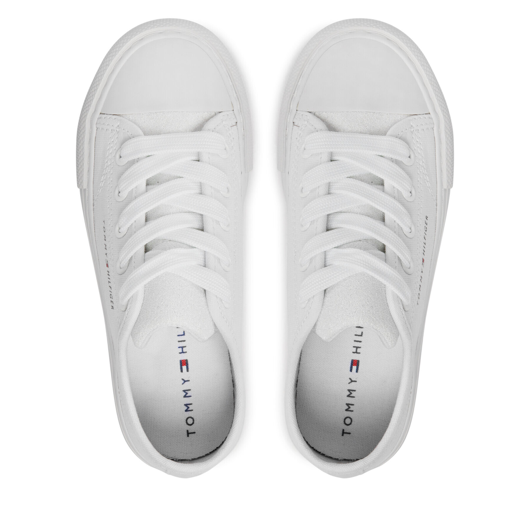 Tommy Hilfiger Кецове Low Cut Lace-Up Sneaker T3A9-33185-1687 M Бял - Pepit.bg