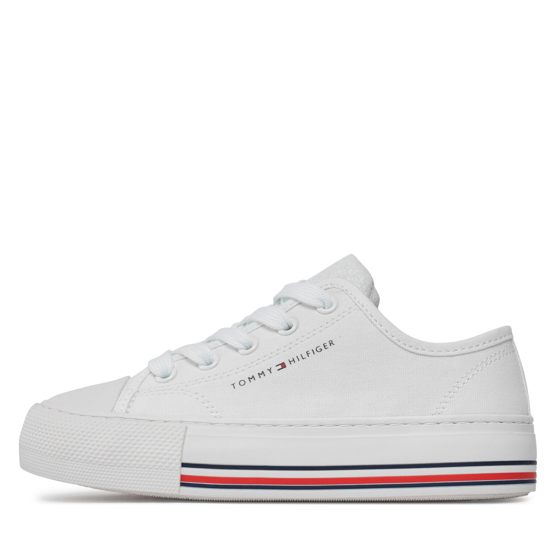 Tommy Hilfiger Кецове Low Cut Lace-Up Sneaker T3A9-33185-1687 M Бял - Pepit.bg