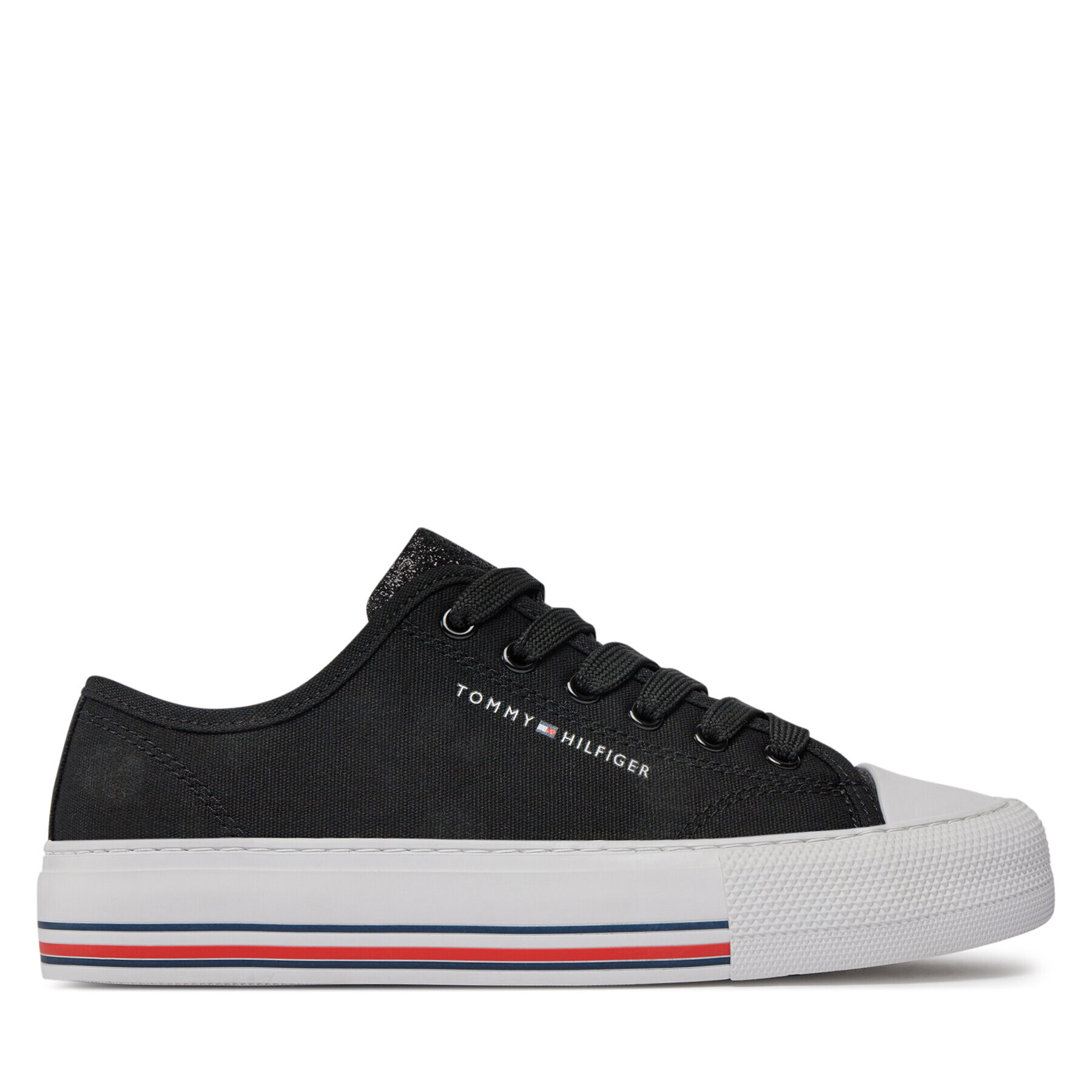 Tommy Hilfiger Кецове Low Cut Lace-Up Sneaker T3A9-33185-1687 S Черен - Pepit.bg