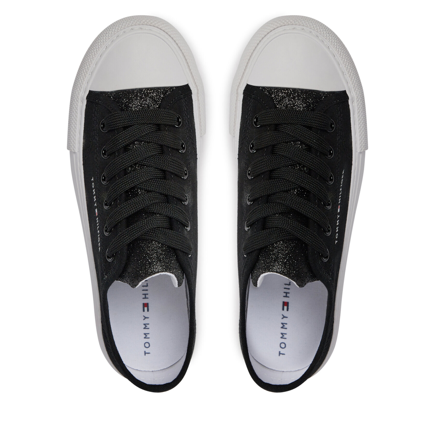 Tommy Hilfiger Кецове Low Cut Lace-Up Sneaker T3A9-33185-1687 S Черен - Pepit.bg