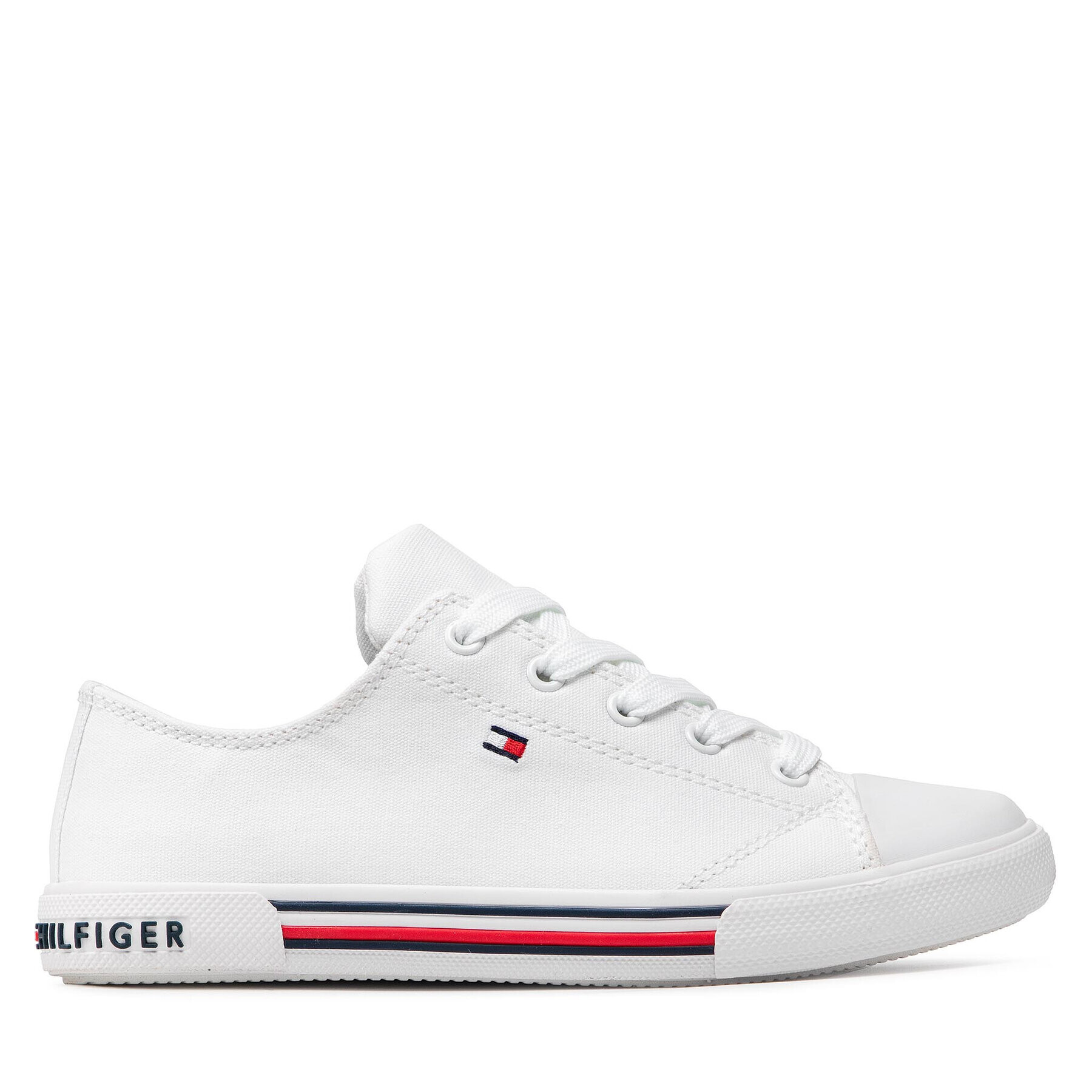 Tommy Hilfiger Кецове Low Cut Lace Up Sneaker T3X4-30692-0890 S Бял - Pepit.bg