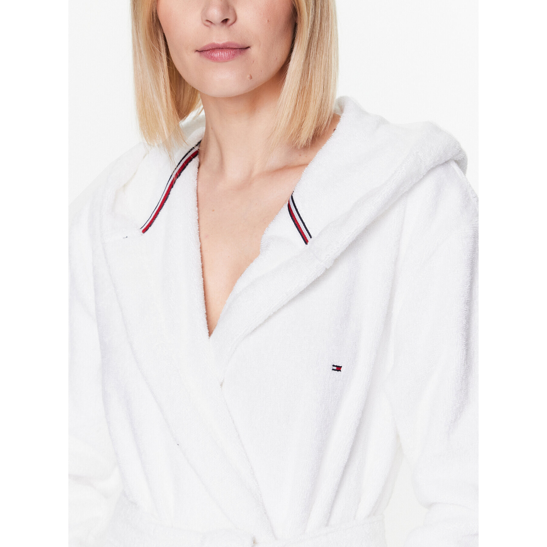 Tommy Hilfiger Халат UW0UW04155 Бял Regular Fit - Pepit.bg