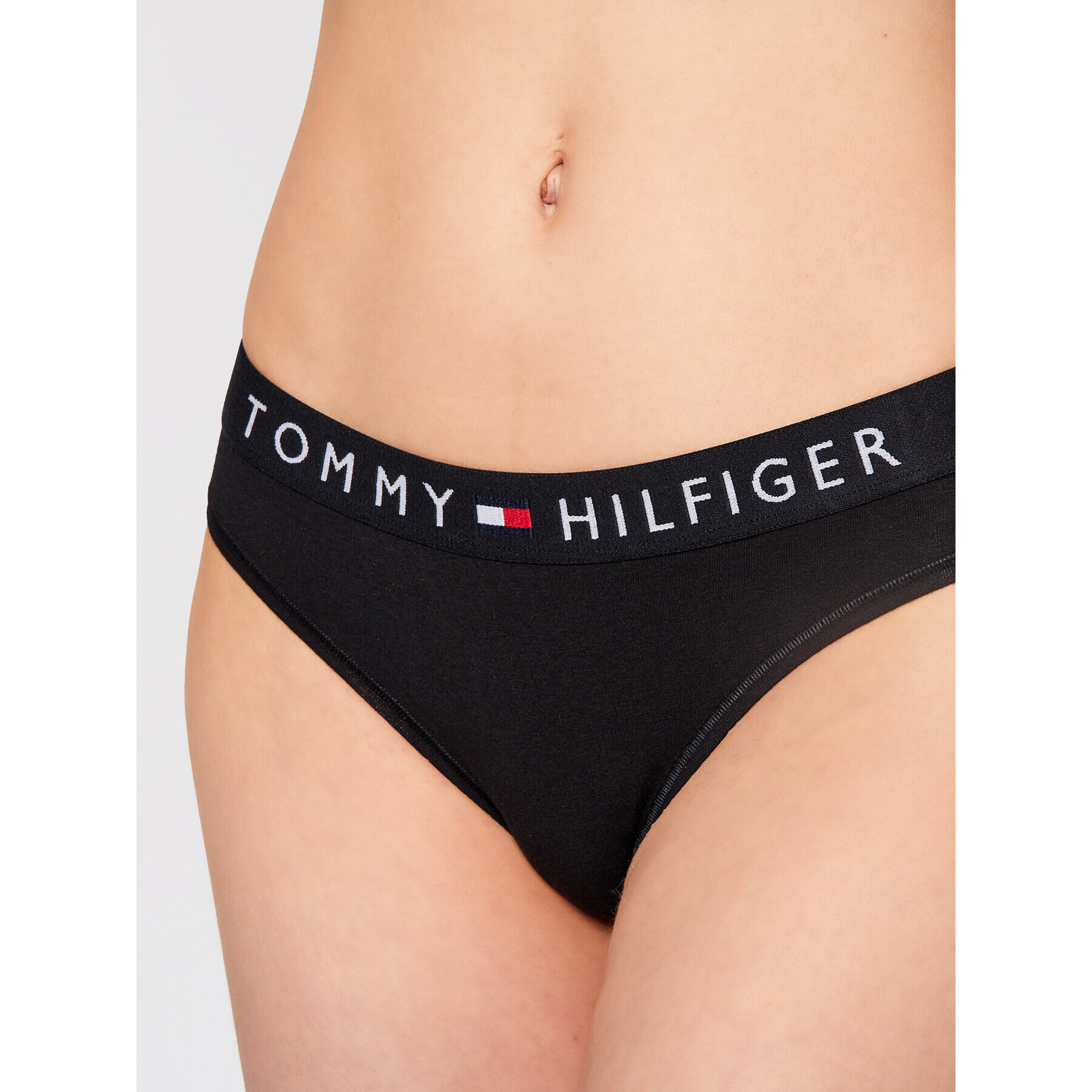 Tommy Hilfiger Класически дамски бикини Bikini UW0UW01566 Черен - Pepit.bg