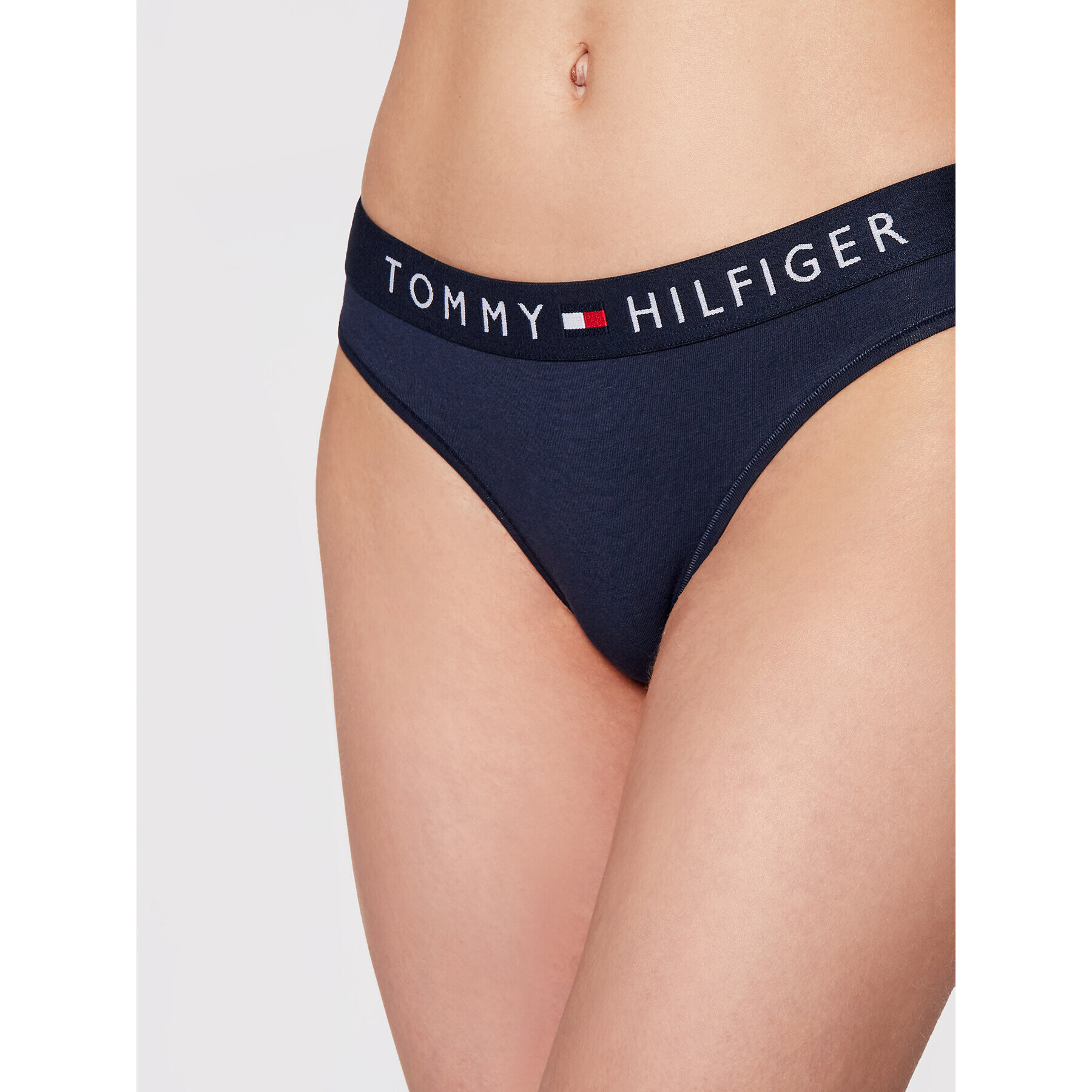 Tommy Hilfiger Класически дамски бикини Bikini UW0UW01566 Тъмносин - Pepit.bg