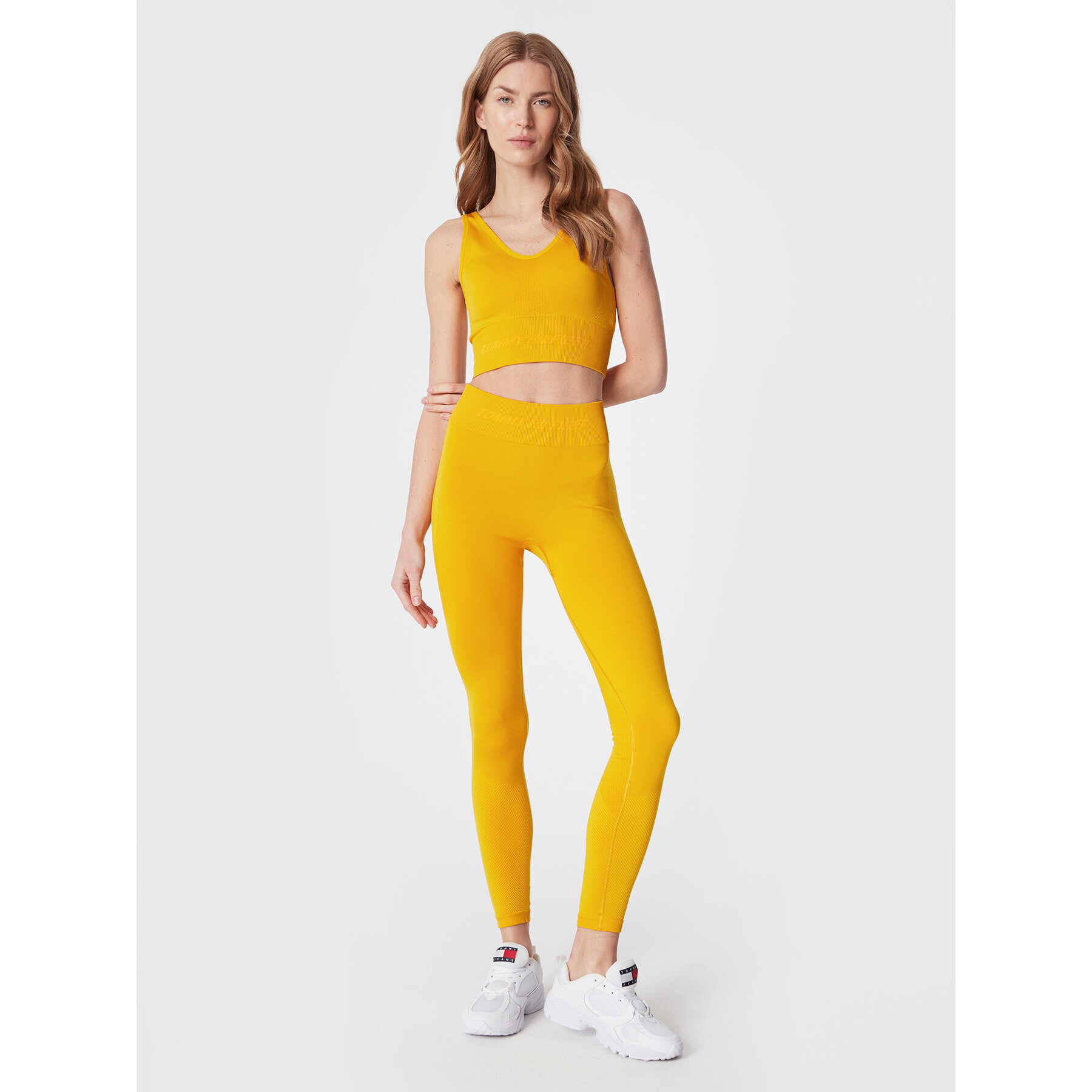 Tommy Hilfiger Клин Shiny Seamless S10S101502 Жълт Slim Fit - Pepit.bg
