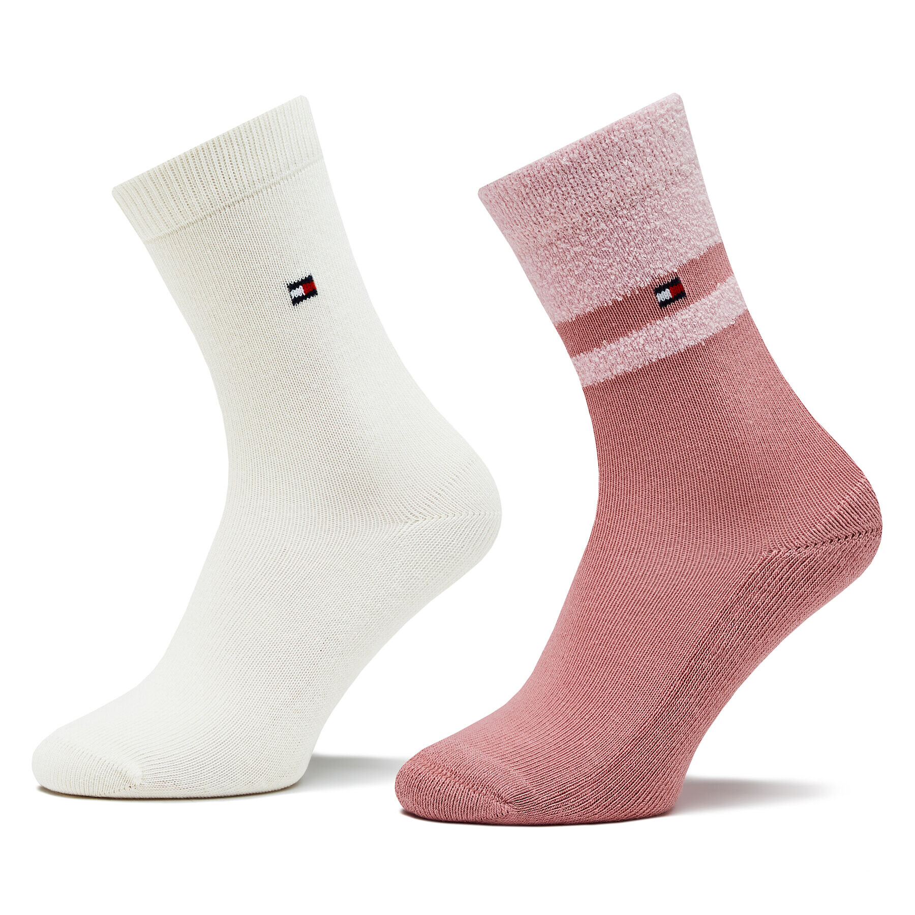 Tommy Hilfiger Комплект 2 чифта дълги чорапи дамски 701224913 Розов - Pepit.bg