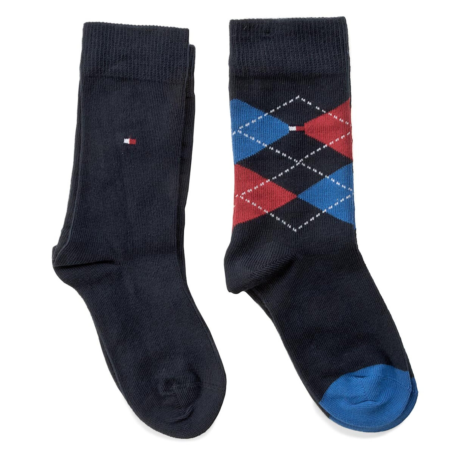 Tommy Hilfiger Комплект 2 чифта дълги чорапи детски 334013001 Тъмносин - Pepit.bg