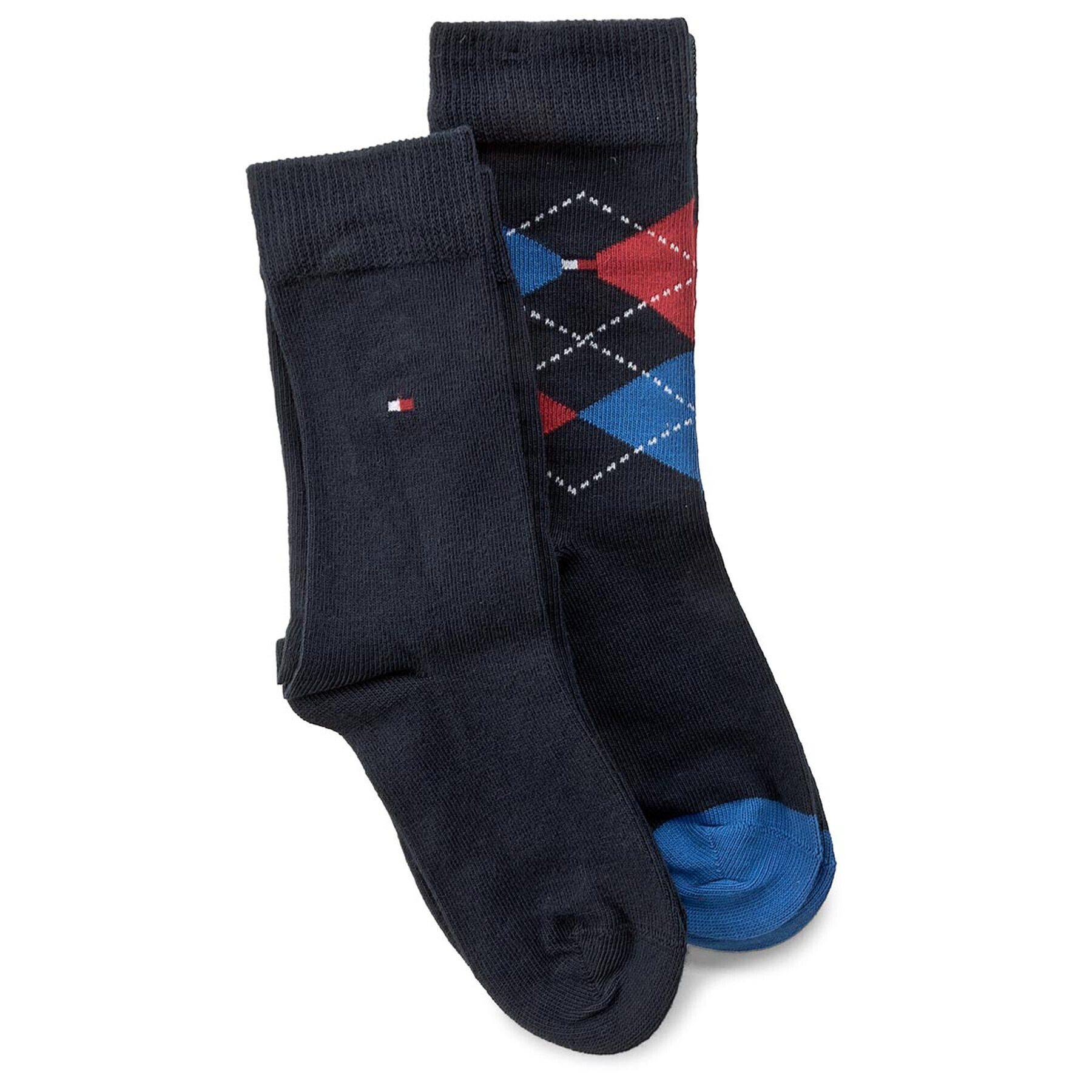 Tommy Hilfiger Комплект 2 чифта дълги чорапи детски 334013001 Тъмносин - Pepit.bg