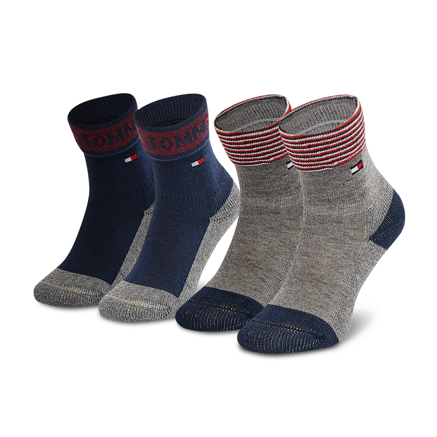 Tommy Hilfiger Комплект 2 чифта дълги чорапи детски 701210508 Тъмносин - Pepit.bg